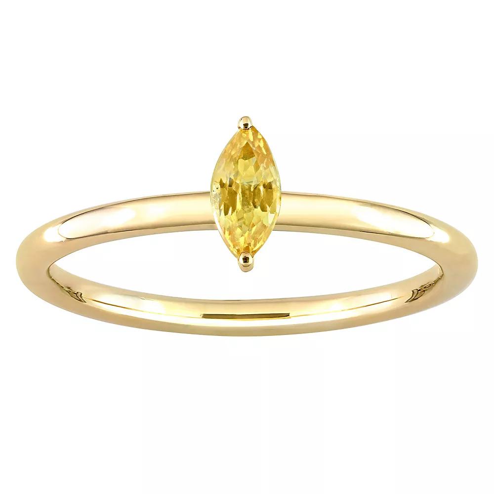Stella Grace 10k Gold Yellow Sapphire Stackable Ring, Women's, Size: 6 Product Image