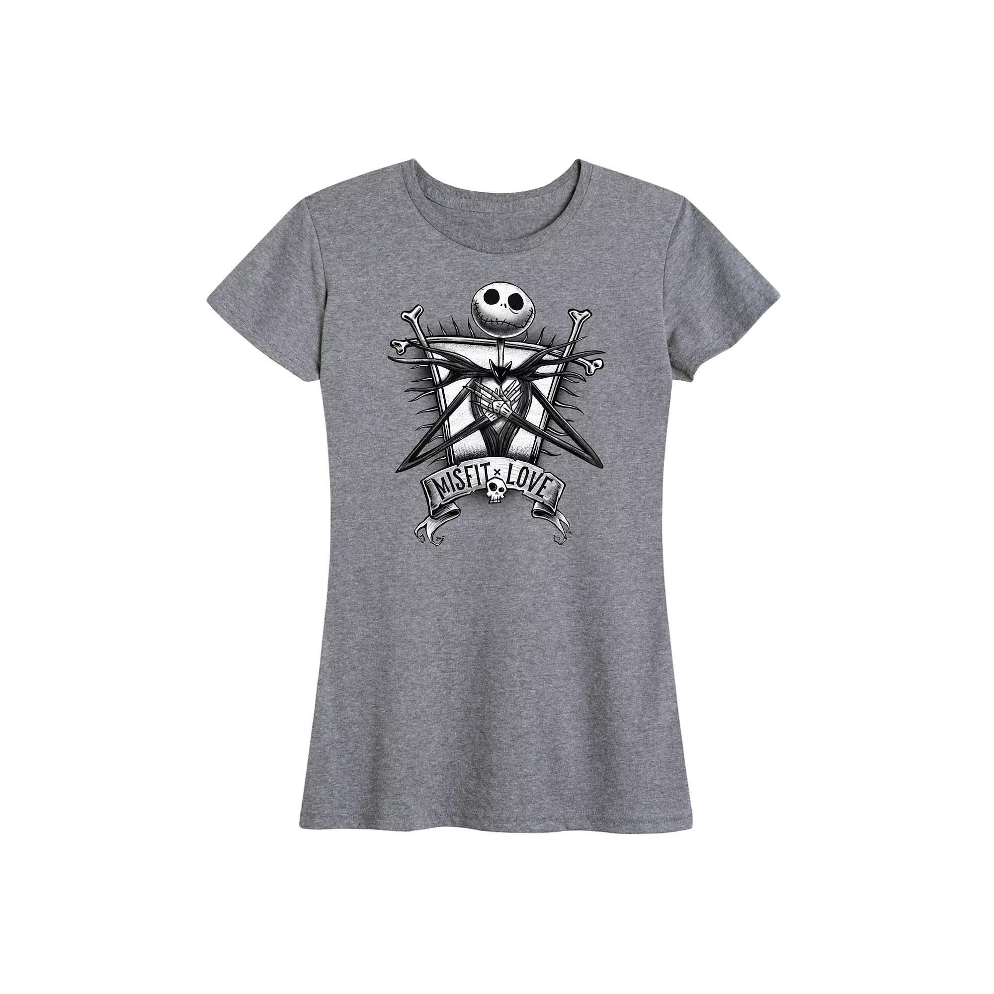 Disney's The Nightmare Before Christmas Women's Misfit Love Graphic Tee,  Product Image
