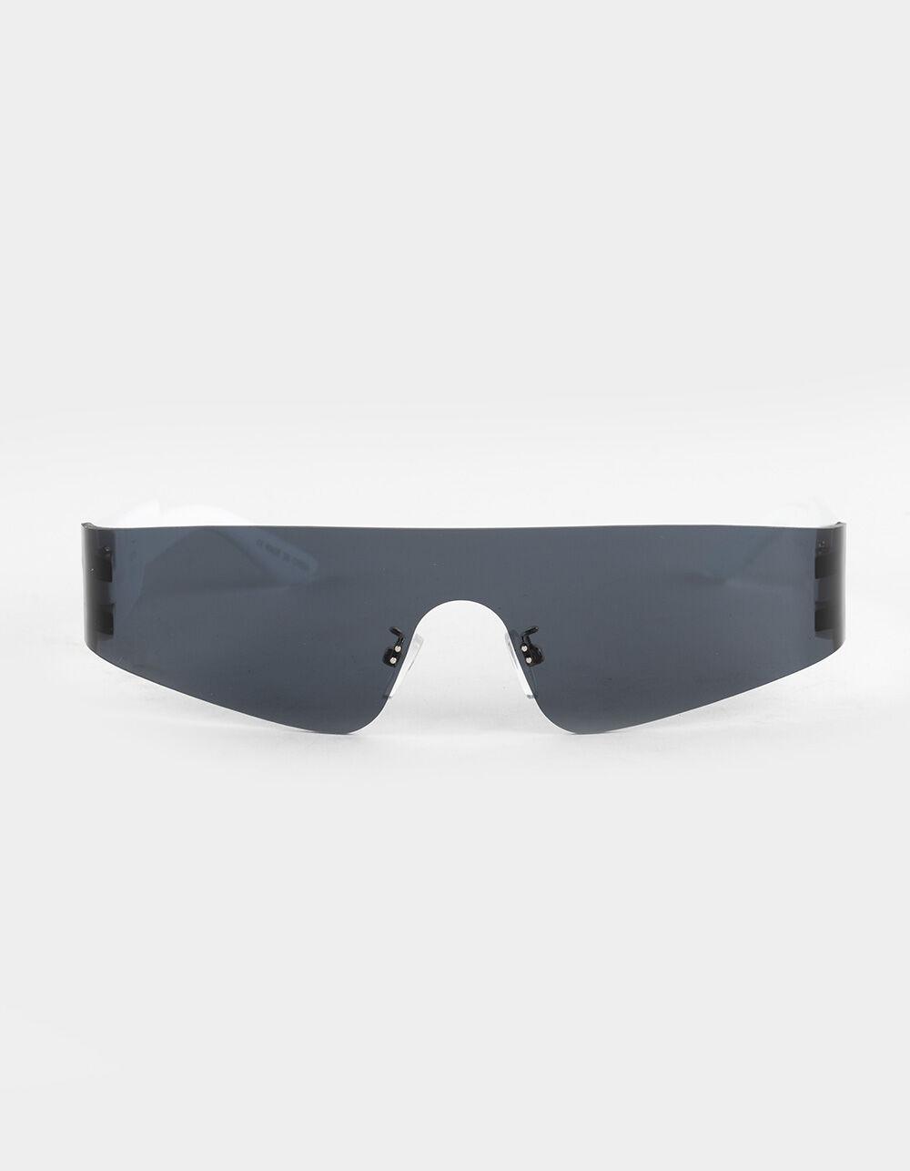 RSQ Lies Shield Wrap Sunglasses - WHITE Product Image
