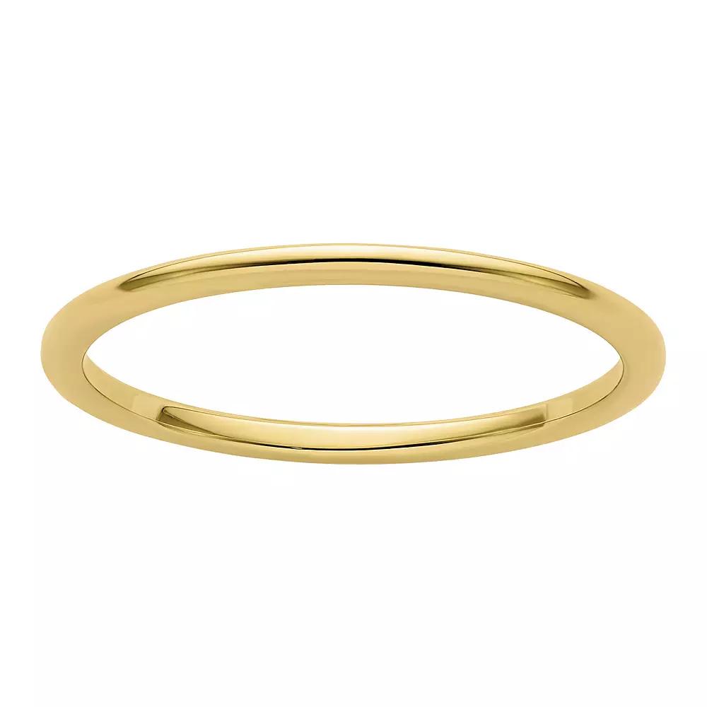 Stacks & Stones 10k Gold 1.2 mm Half Round Stackable Band, Womens Product Image
