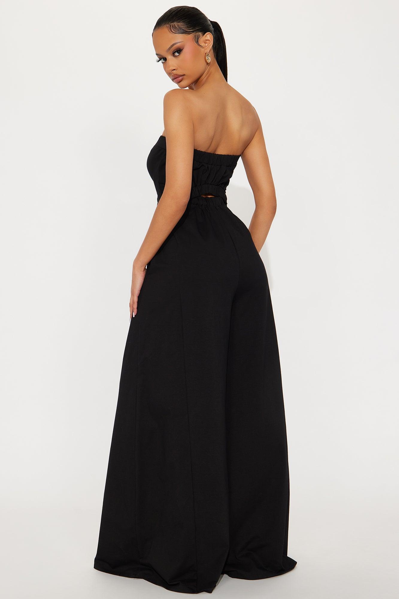 Leticia Strapless Jumpsuit - Black Product Image