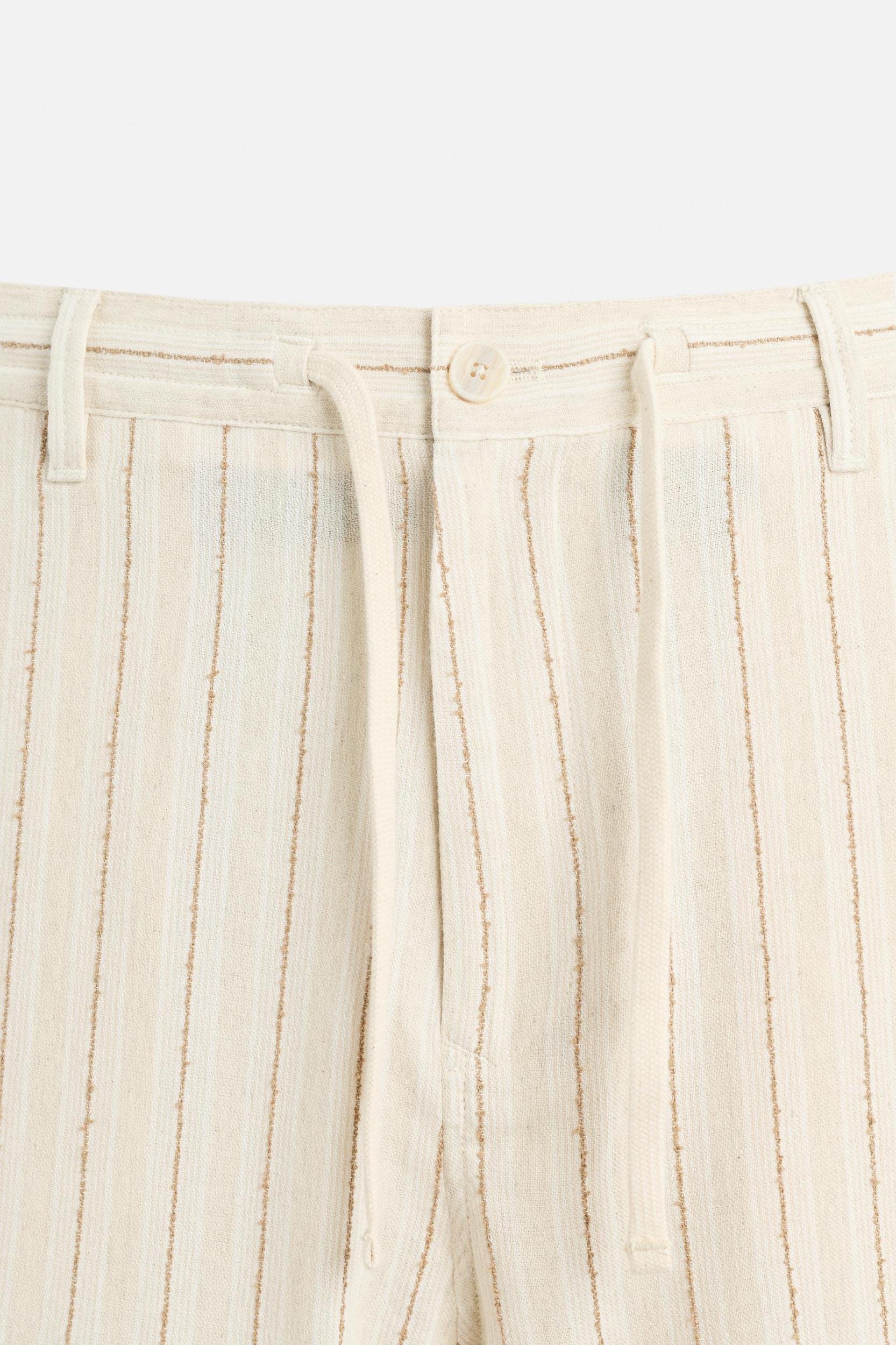 JACQUARD STRIPED PANTS Product Image