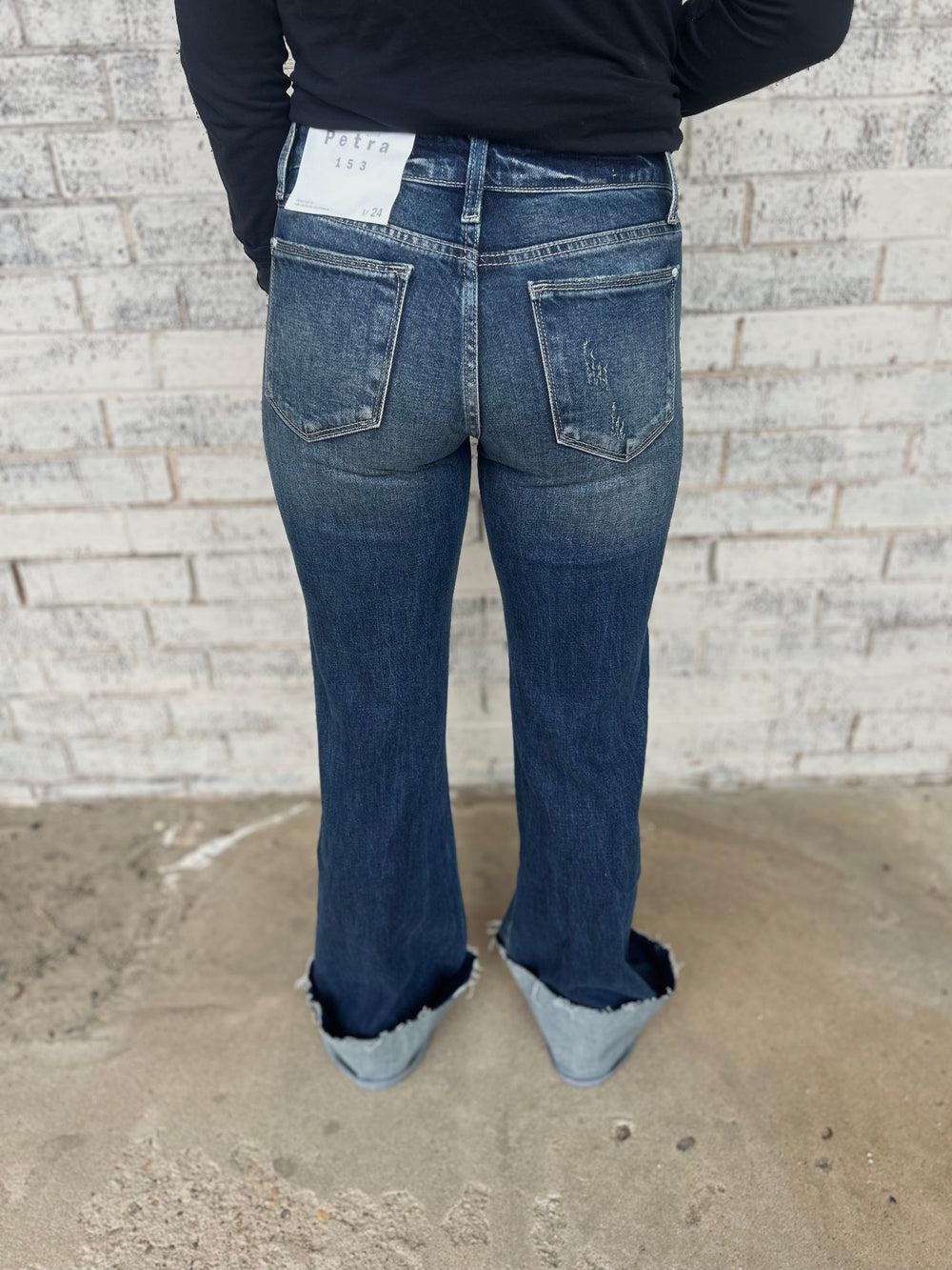 Petra Mid Rise Relaxed Flare w/ Cuffed Hem* Product Image