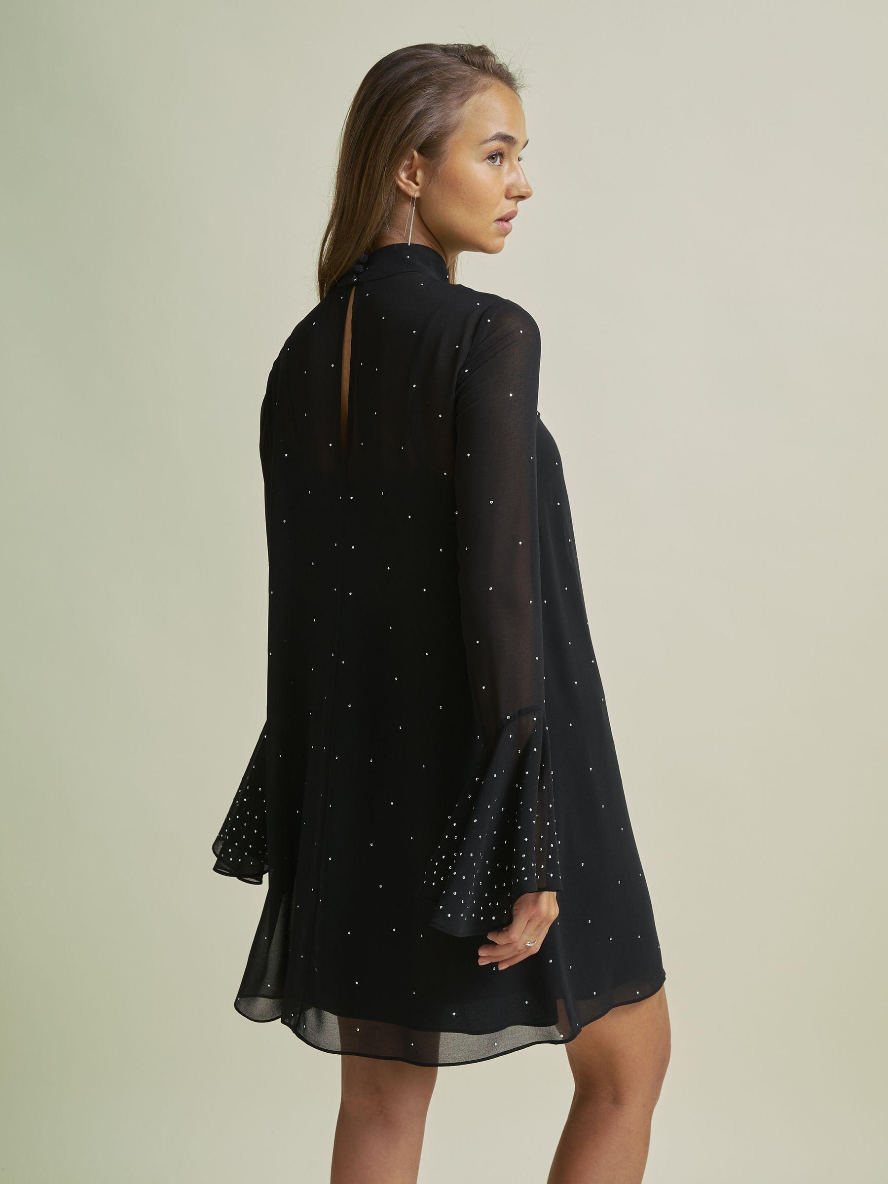 Florere Rib Knit Metallic Thread Midi Dress in Black Product Image