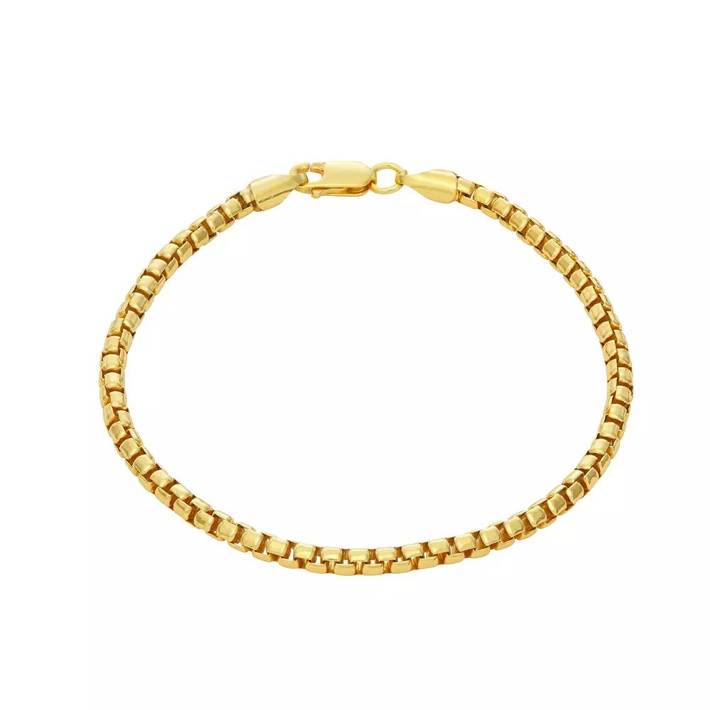 Giorgio di Vicenza Sterling Silver Men's Italian Box Chain Bracelet,  Product Image