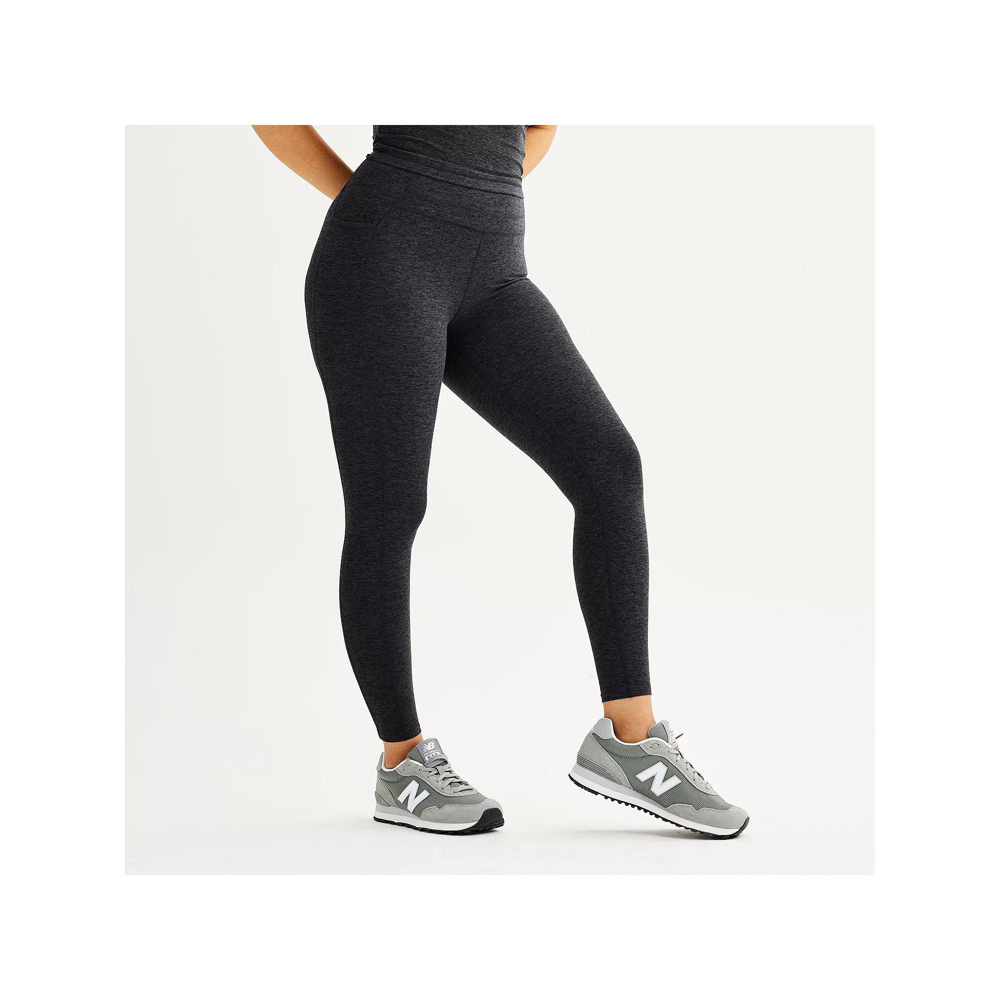 Women's FLX High-Rise 7/8 Brushed Performance Leggings, Size: Small, Mineral Black Product Image