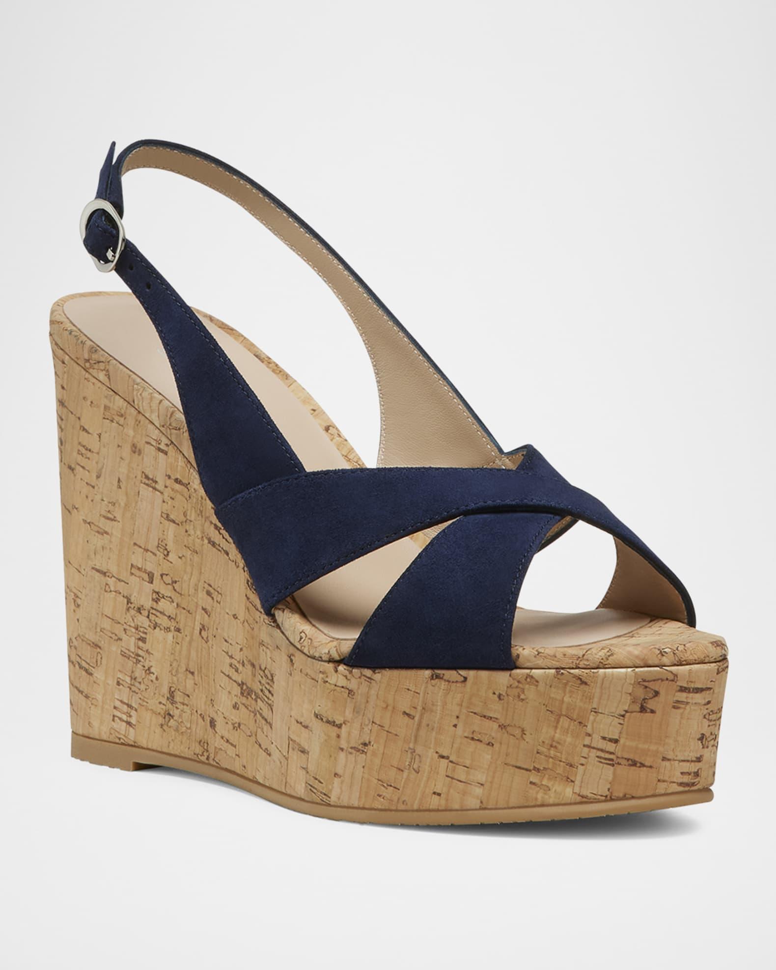 Dayna Suede Platform Wedge Sandals Product Image