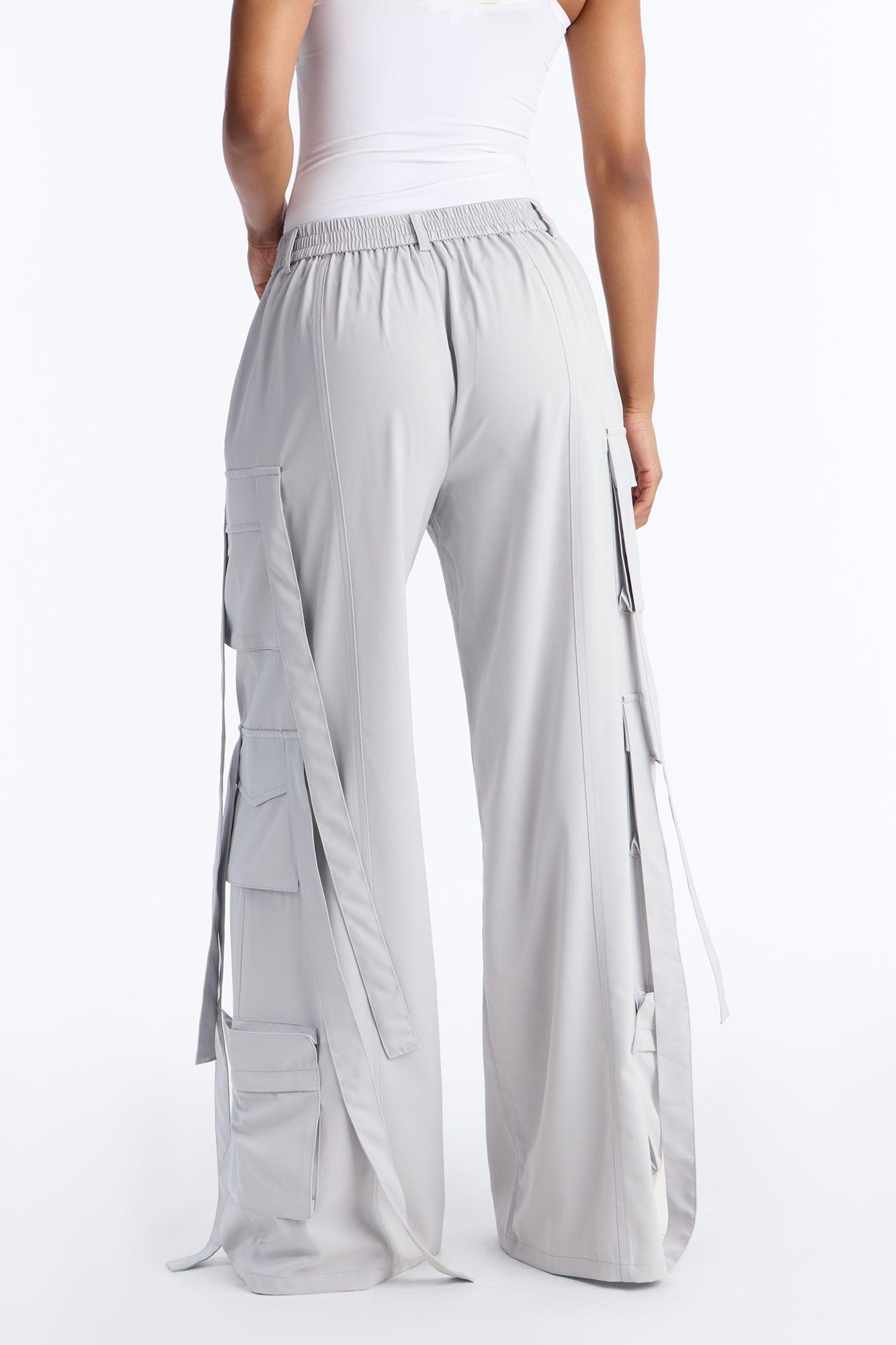 Archive Me Cargo Wide Leg Pant - Slate Grey Female Product Image