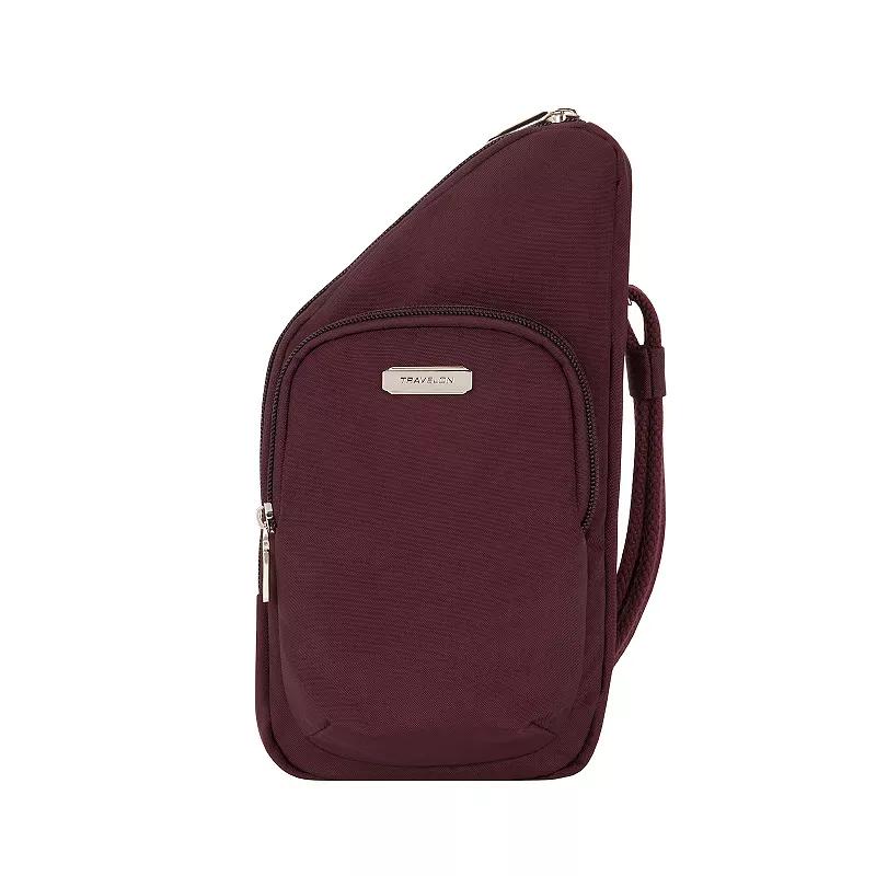 Travelon Anti-Theft Essentials Compact Crossbody Bag, Dark Red Product Image