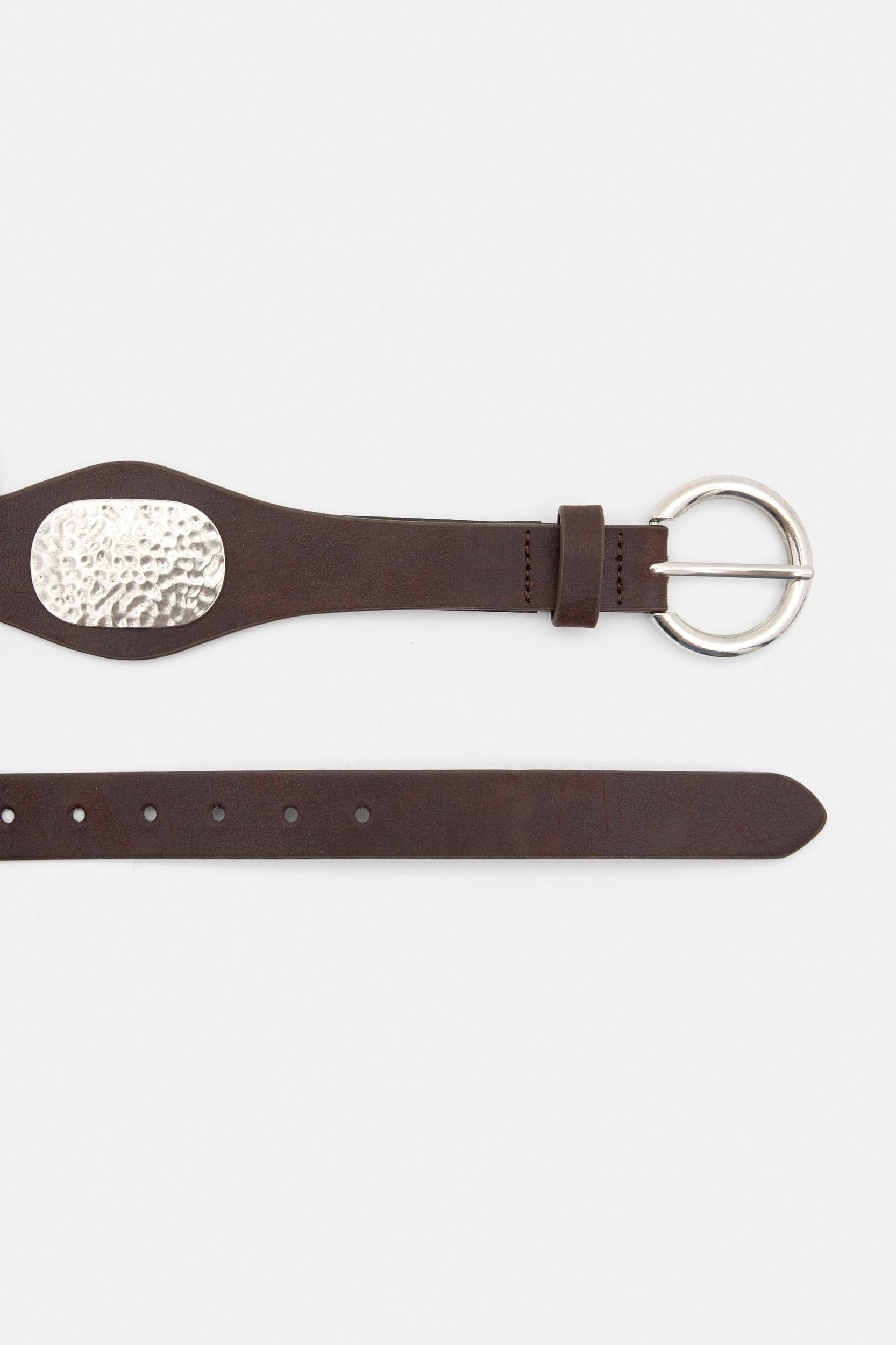 Faux leather studded belt Product Image