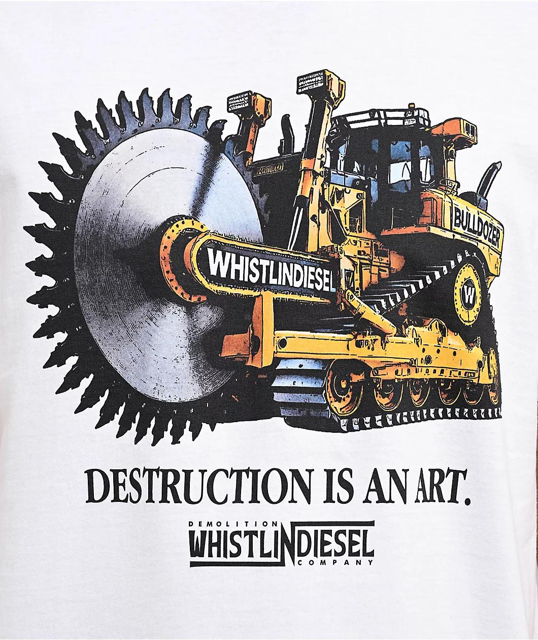WhistlinDiesel Destruction Is An Art White T-Shirt Product Image