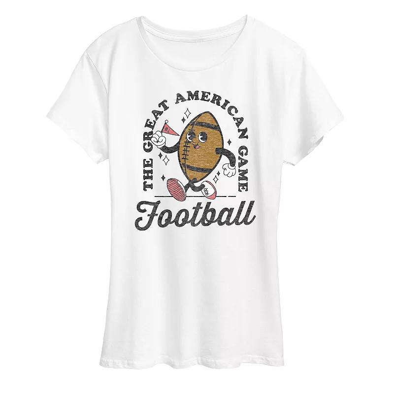 Women's Vintage Football Mascot Graphic Tee, Girl's,  Product Image