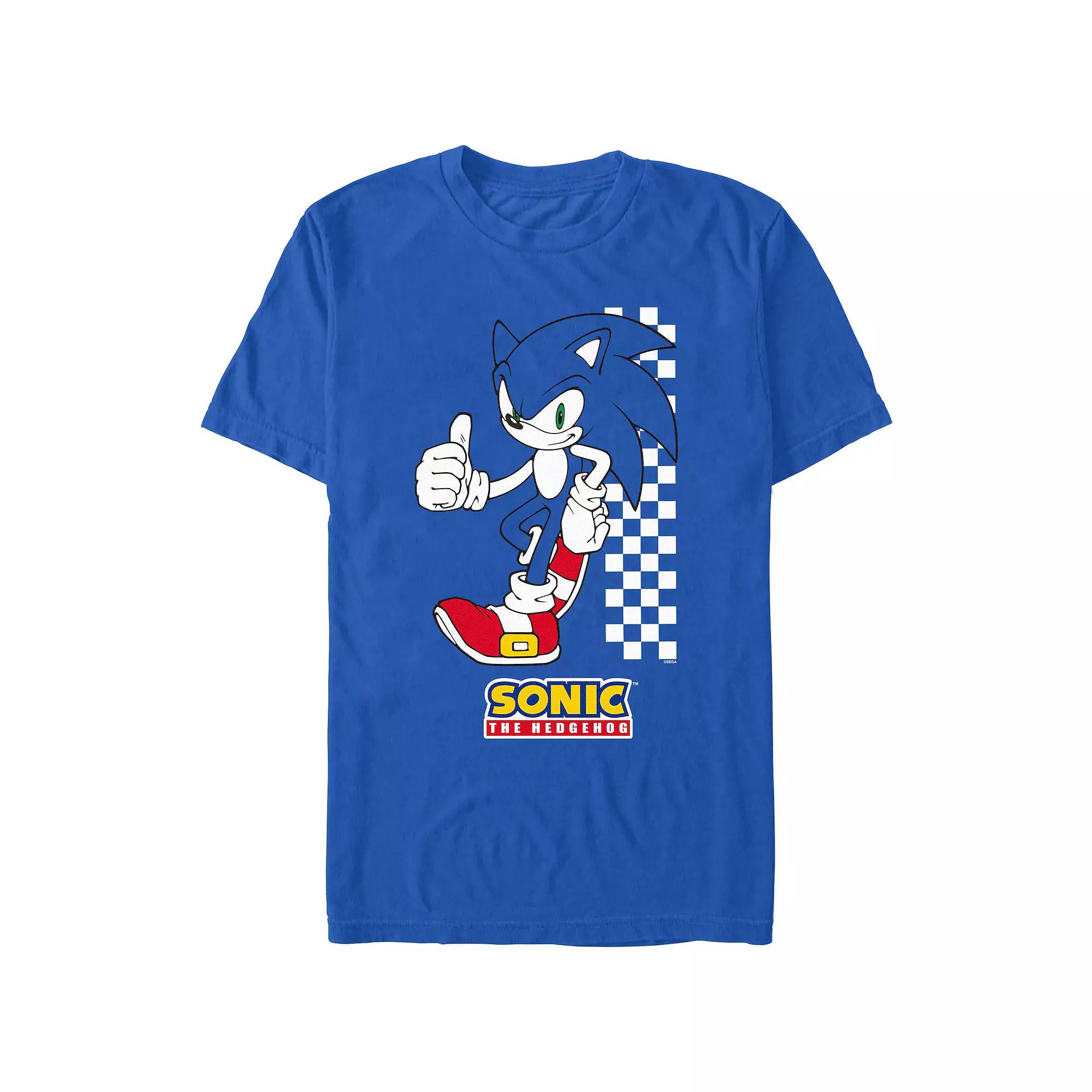 Men's Sonic The Hedgehog Thumbs Up Graphic Tee, Size: Large, Royal Product Image