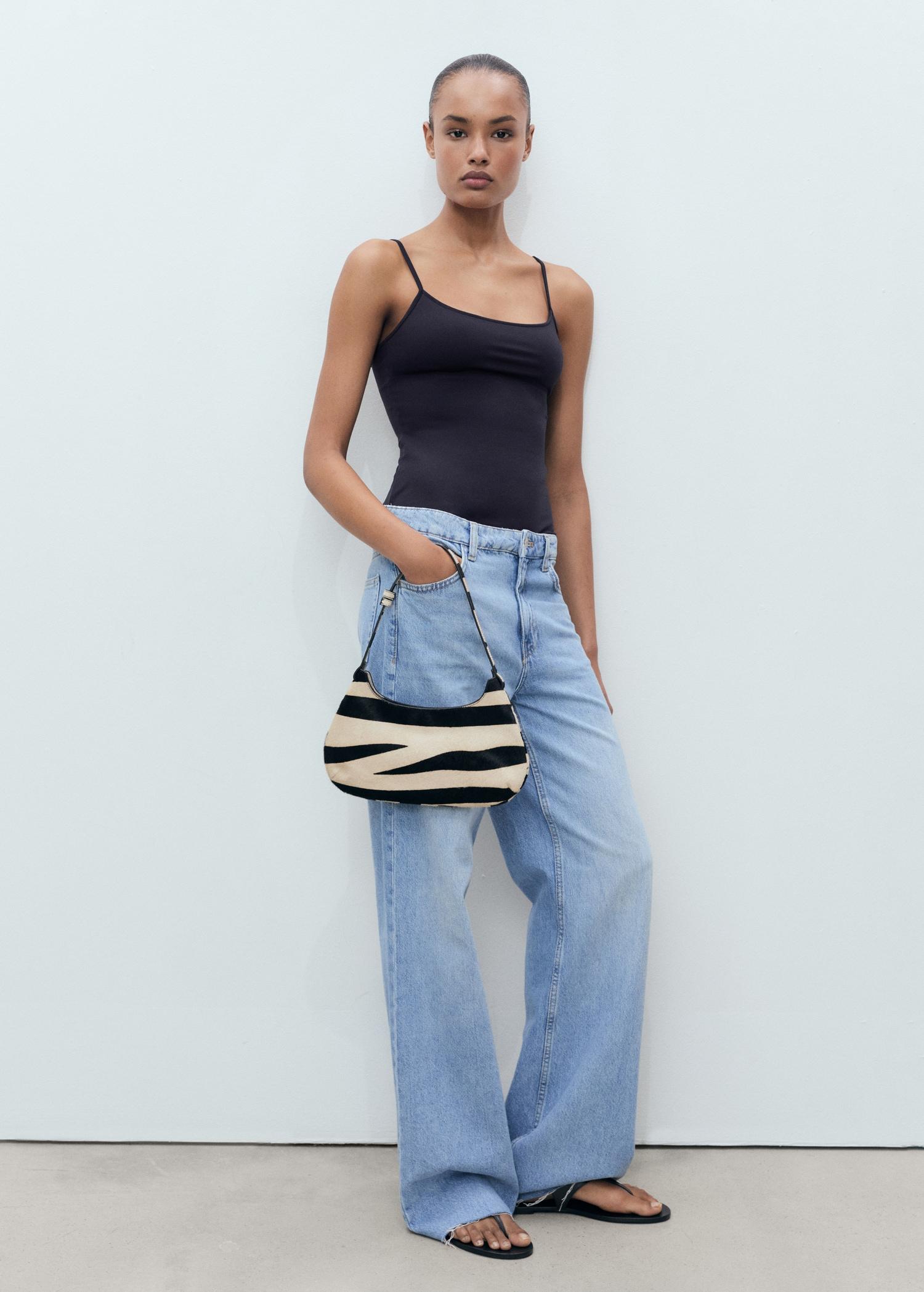 Fitted top with thin straps - Women | MANGO USA Product Image