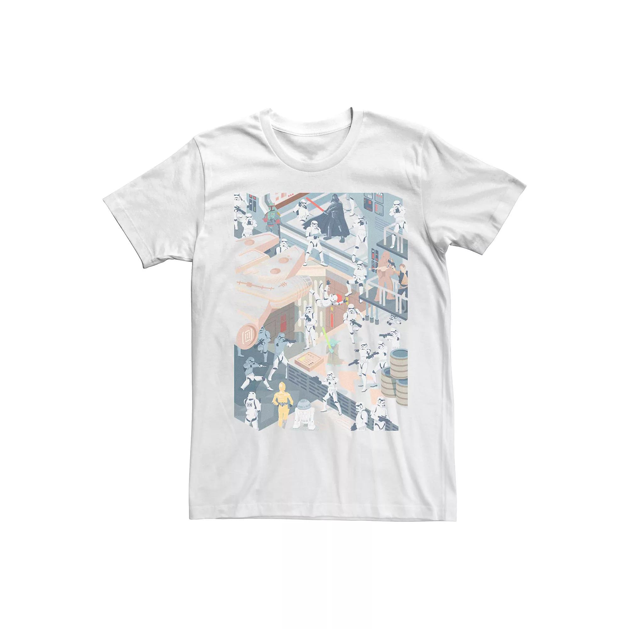 Men's Star Wars Retro Character Mash Up Graphic Tee, Size: Medium, White Product Image