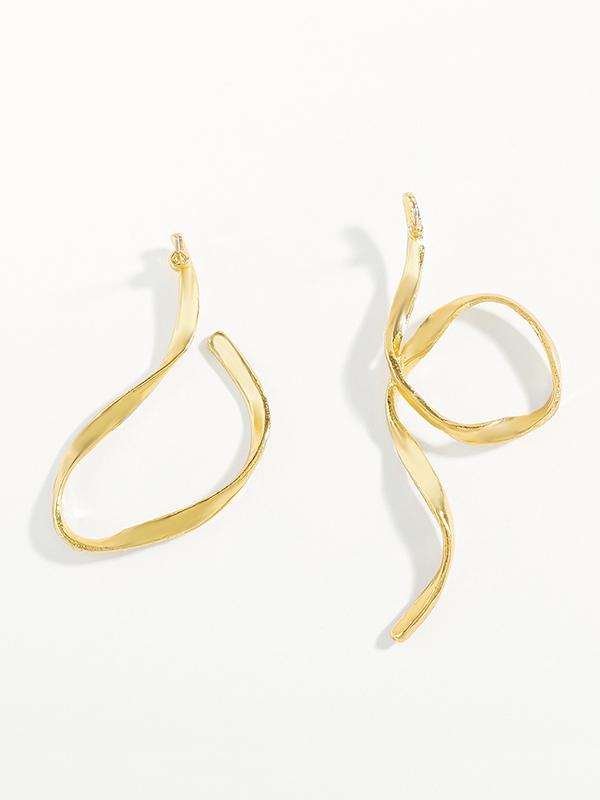 Normcore Geometric Solid Color Drop Earrings Product Image