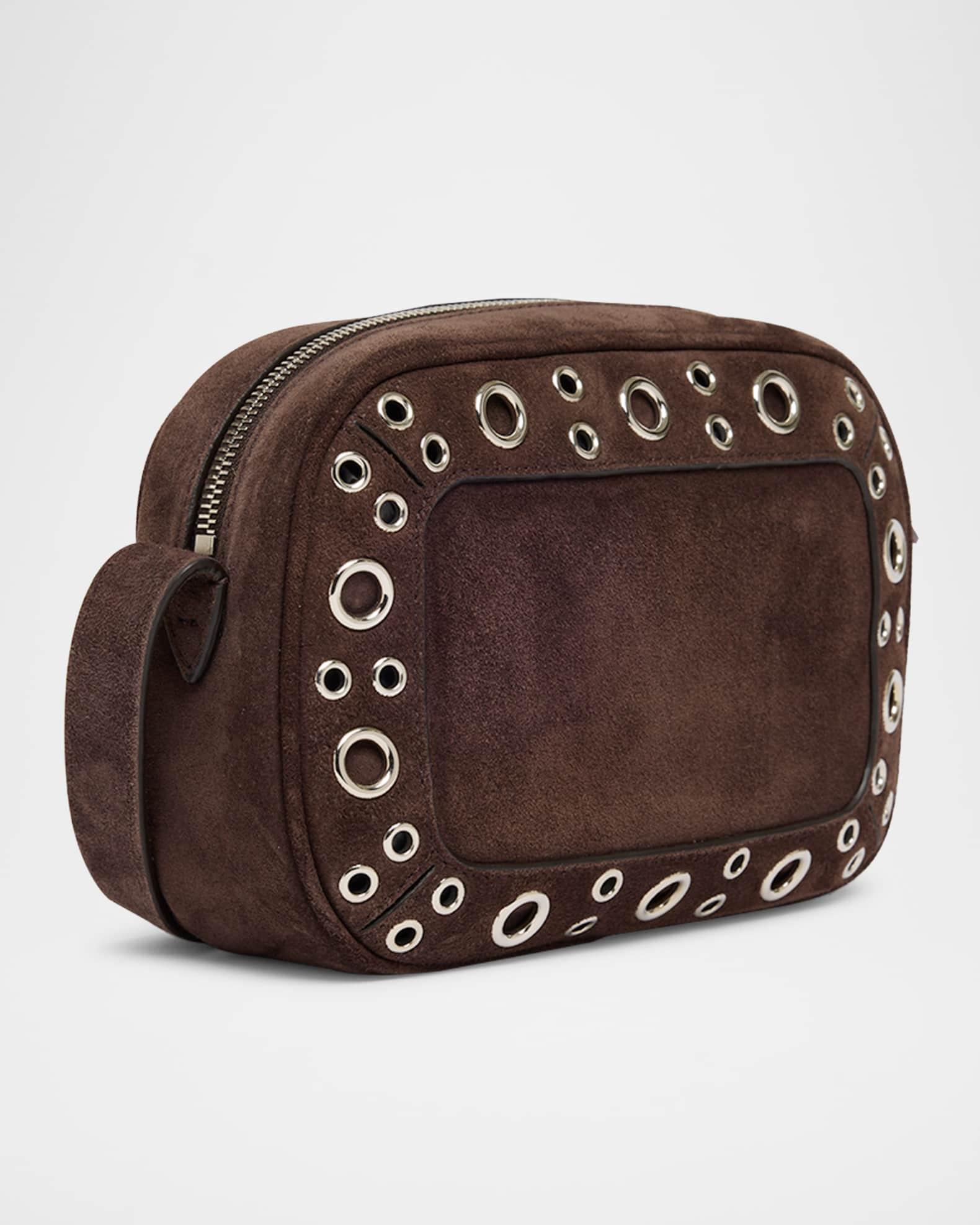 Nellcote Studded Suede Camera Crossbody Bag Product Image