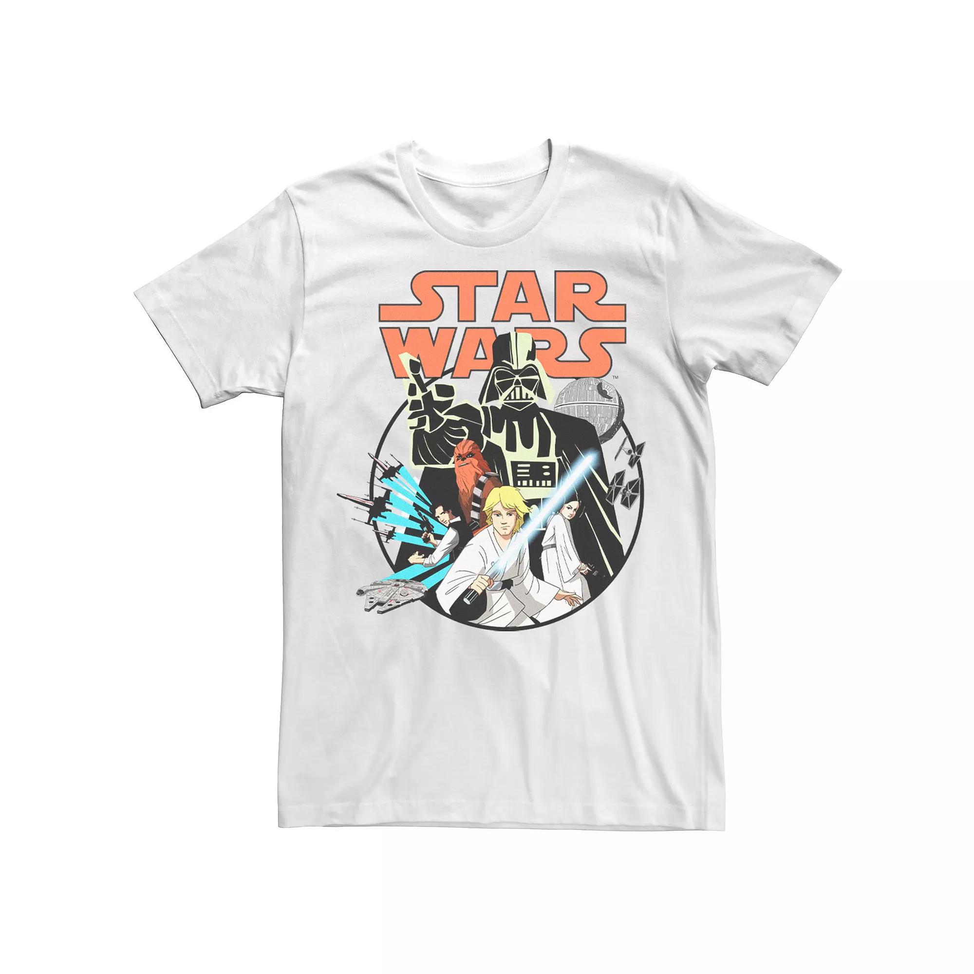 Big & Tall Star Wars Paper Cut Group Tee, Men's,  Product Image