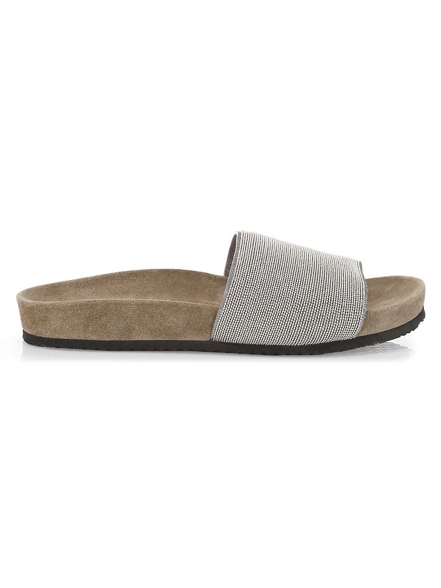 Womens Monili Suede Slides Product Image