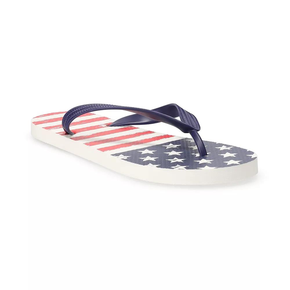 Sonoma Goods For Life® Druski Eva Men's Flip Flops, Size: XL 12/13, Americana Product Image