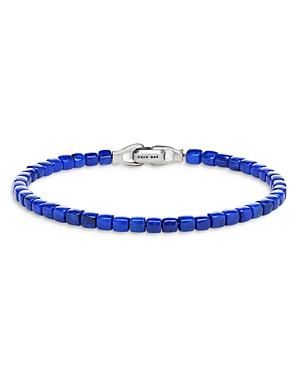 Mens Spiritual Beads Cushion Bracelet in Sterling Silver Product Image
