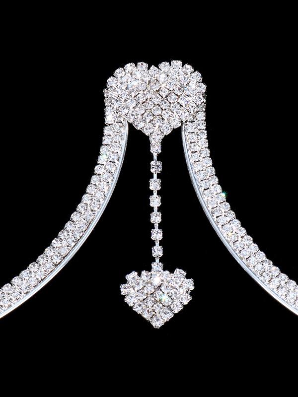 Statement Rhinestone Alloy Heart Shape Body Chain Accessories Product Image