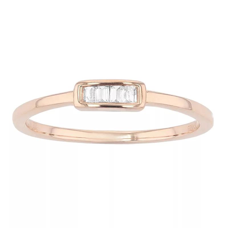 Sterling Silver Diamond Accent Baguette Ring, Womens Product Image