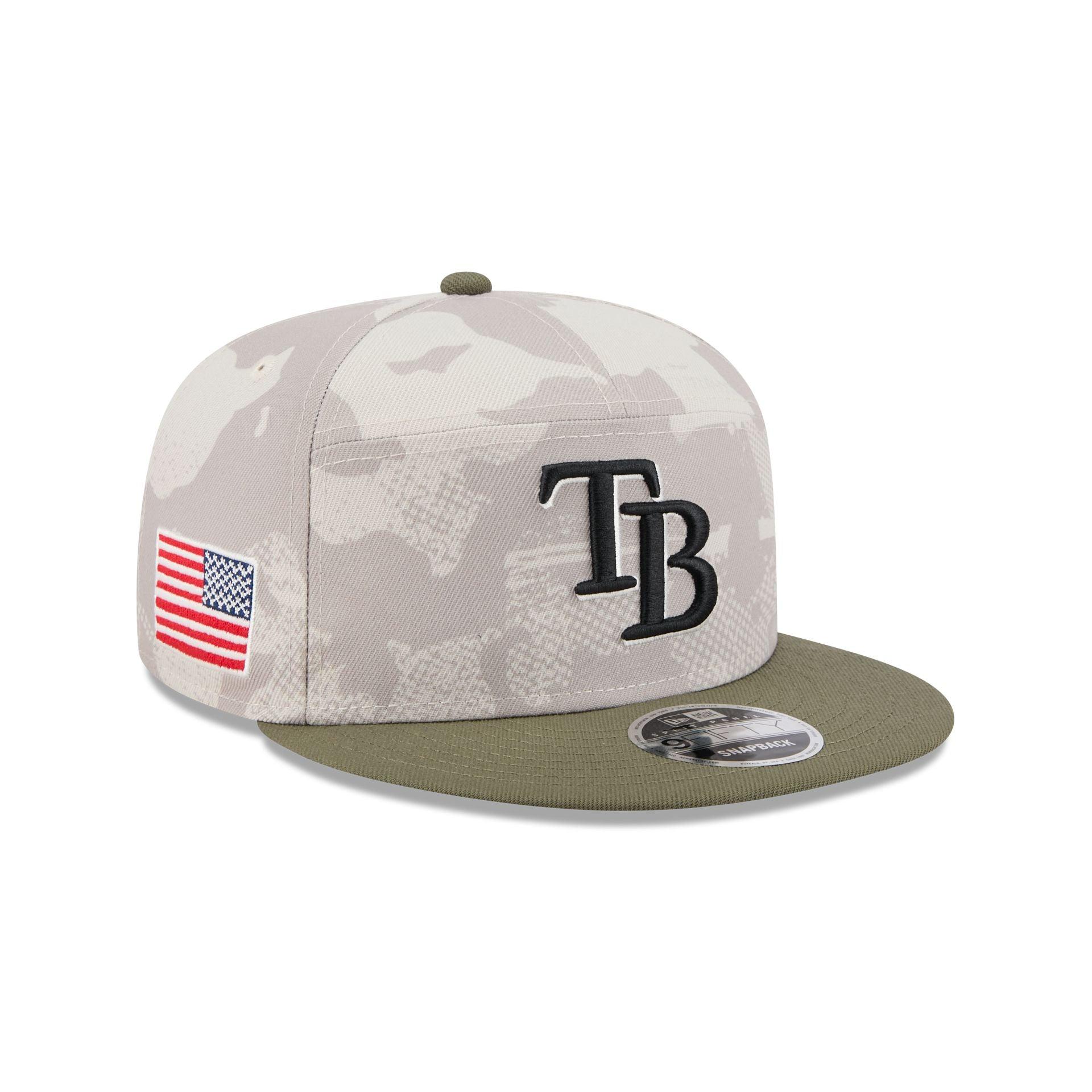 Tampa Bay Rays Armed Forces Day 2025 Split Panel 9FIFTY Snapback Hat Male Product Image