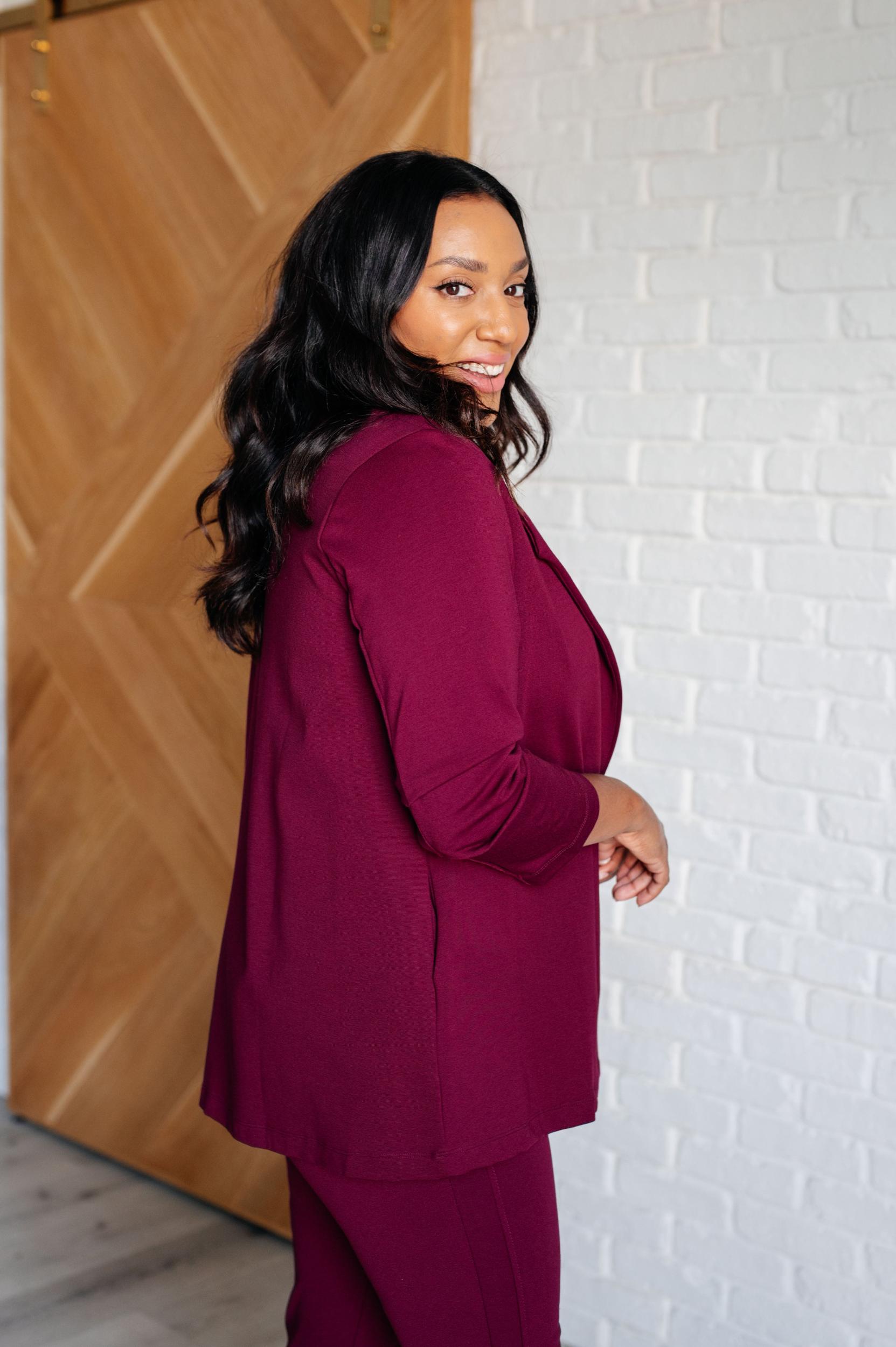 Magic 3/4 Blazer in Wine (Online Exclusive) Product Image