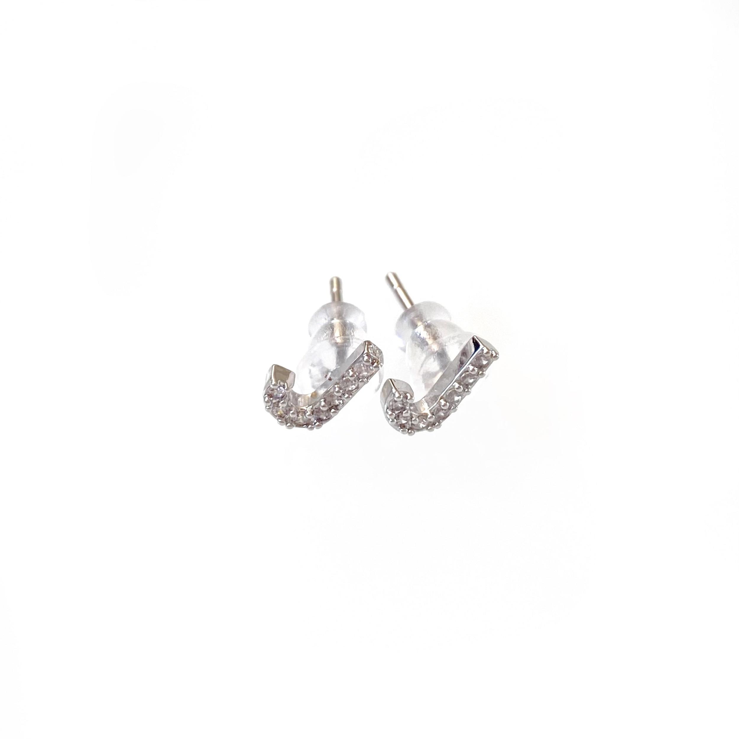 Silver Initial Studs Product Image