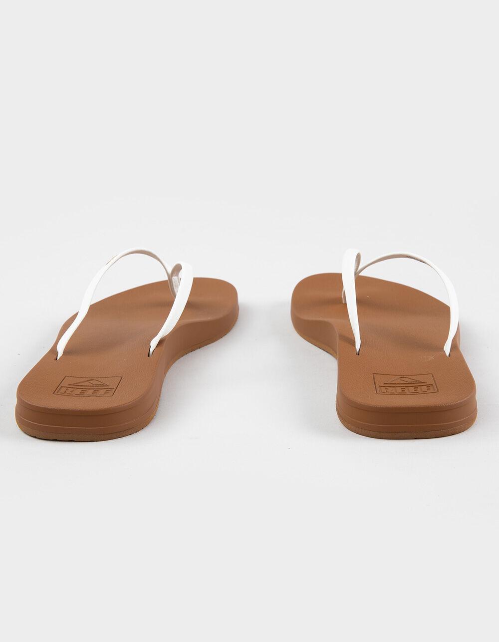REEF Cushion Slim Womens Thong Flip Flops - WHITE Product Image