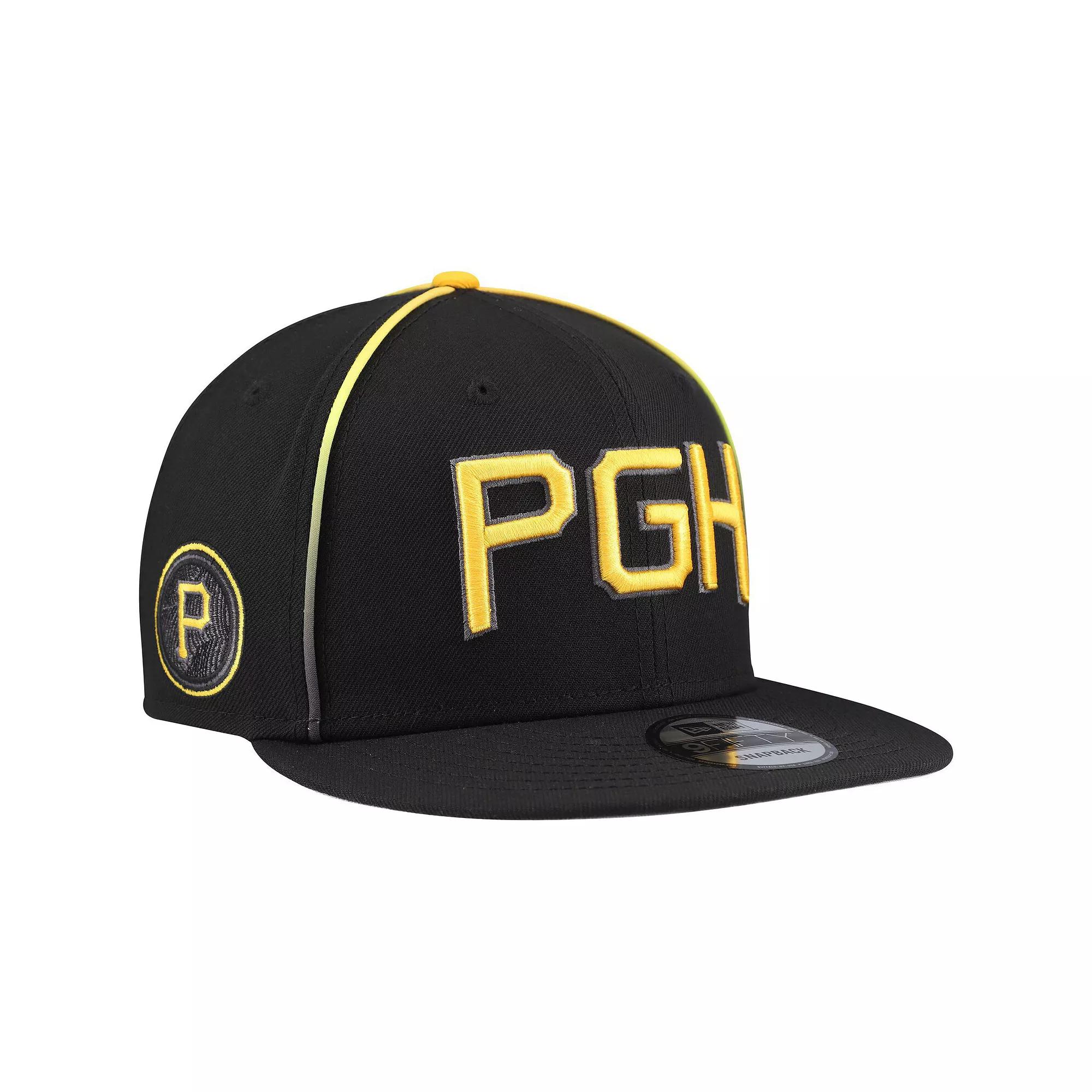 Men's New Era Black Pittsburgh Pirates City Connect 9FIFTY Snapback Hat Product Image