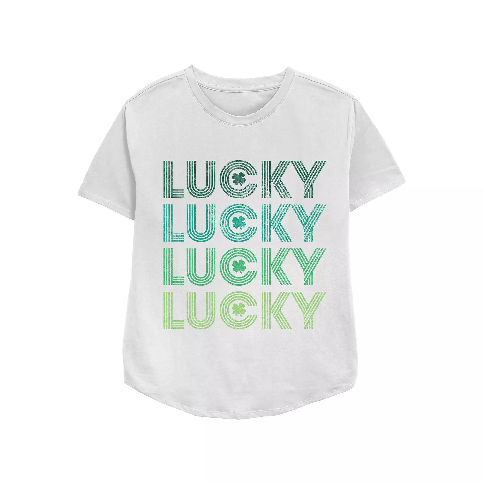 Women's Lucky Four Graphic Tee, Girl's,  Product Image