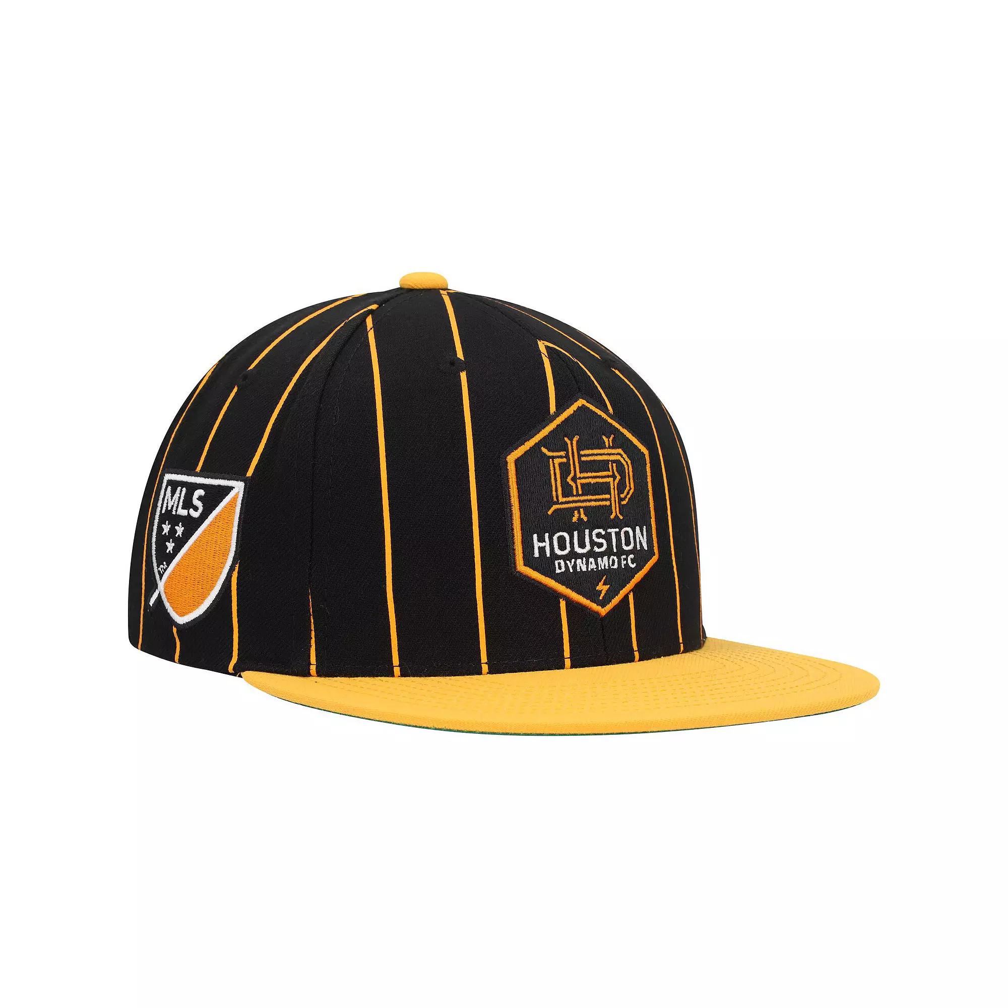 Men's Mitchell & Ness Black Houston Dynamo FC Team Pin Snapback Hat, Dyn Black Product Image