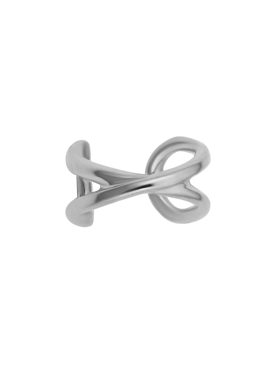 Womens 14K White Gold West Side Ear Cuff Product Image