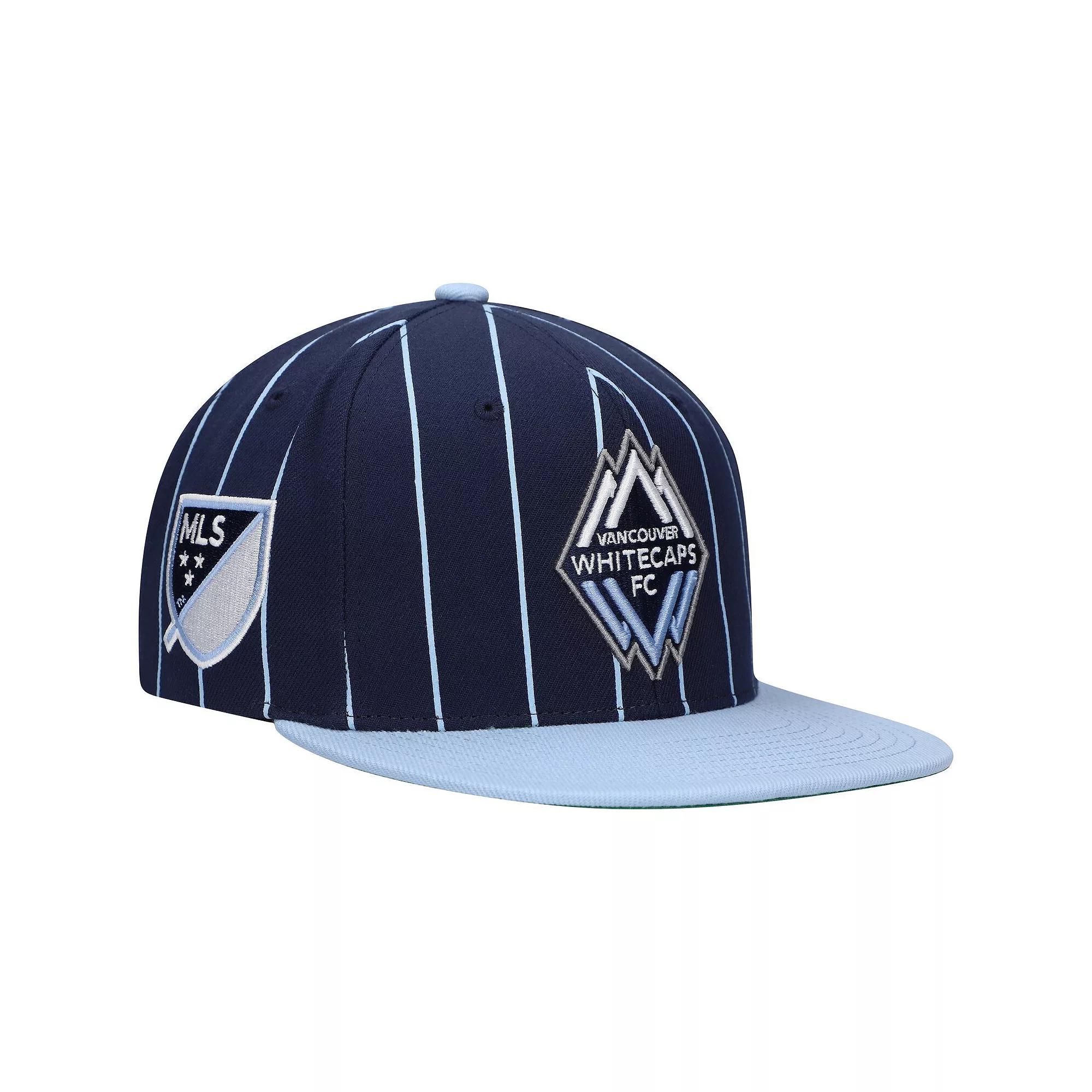 Men's Mitchell & Ness Navy Vancouver Whitecaps FC Team Pin Snapback Hat, Vwc Blue Product Image