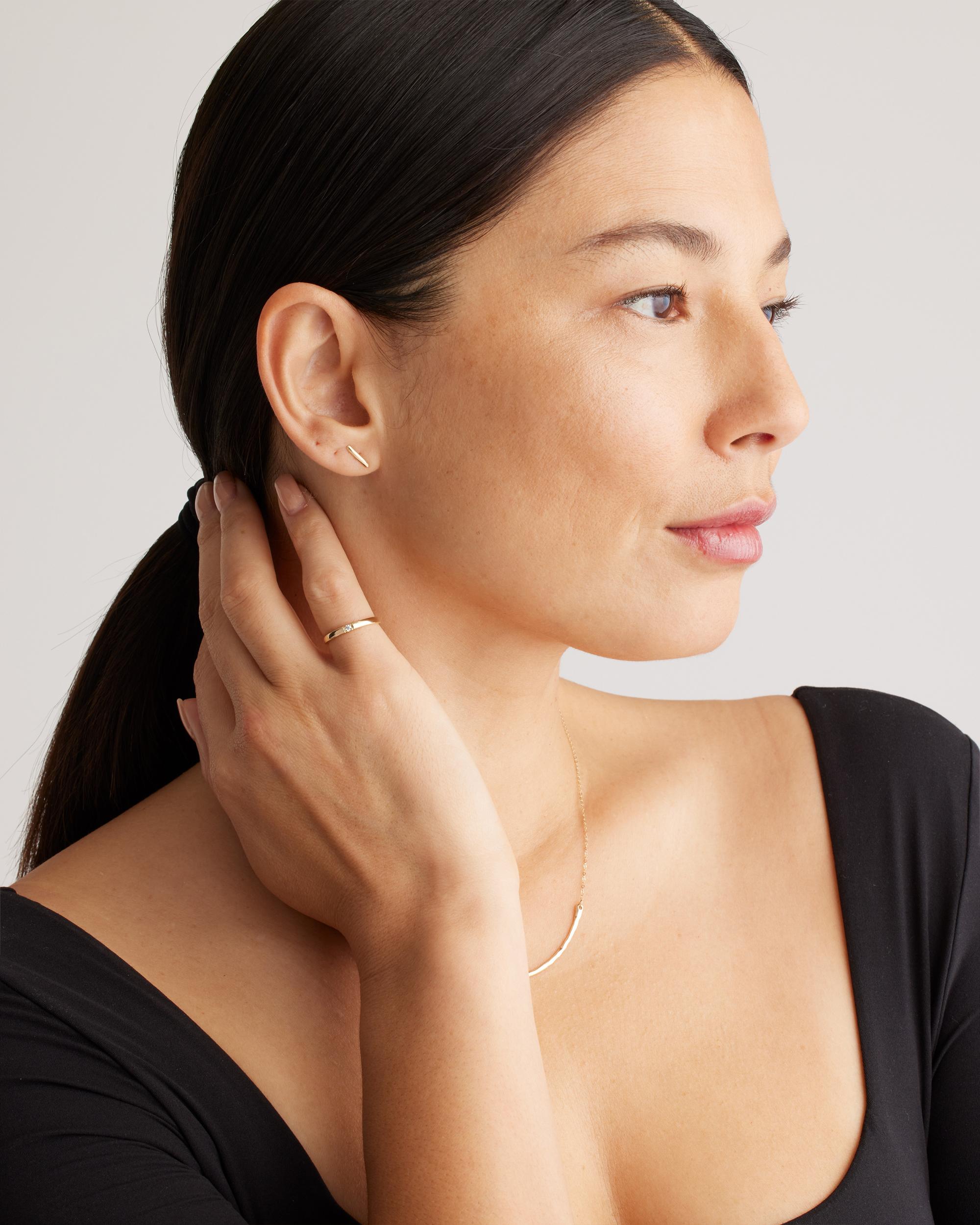 Quince | Women's 14K Gold Solo Diamond Ring Product Image