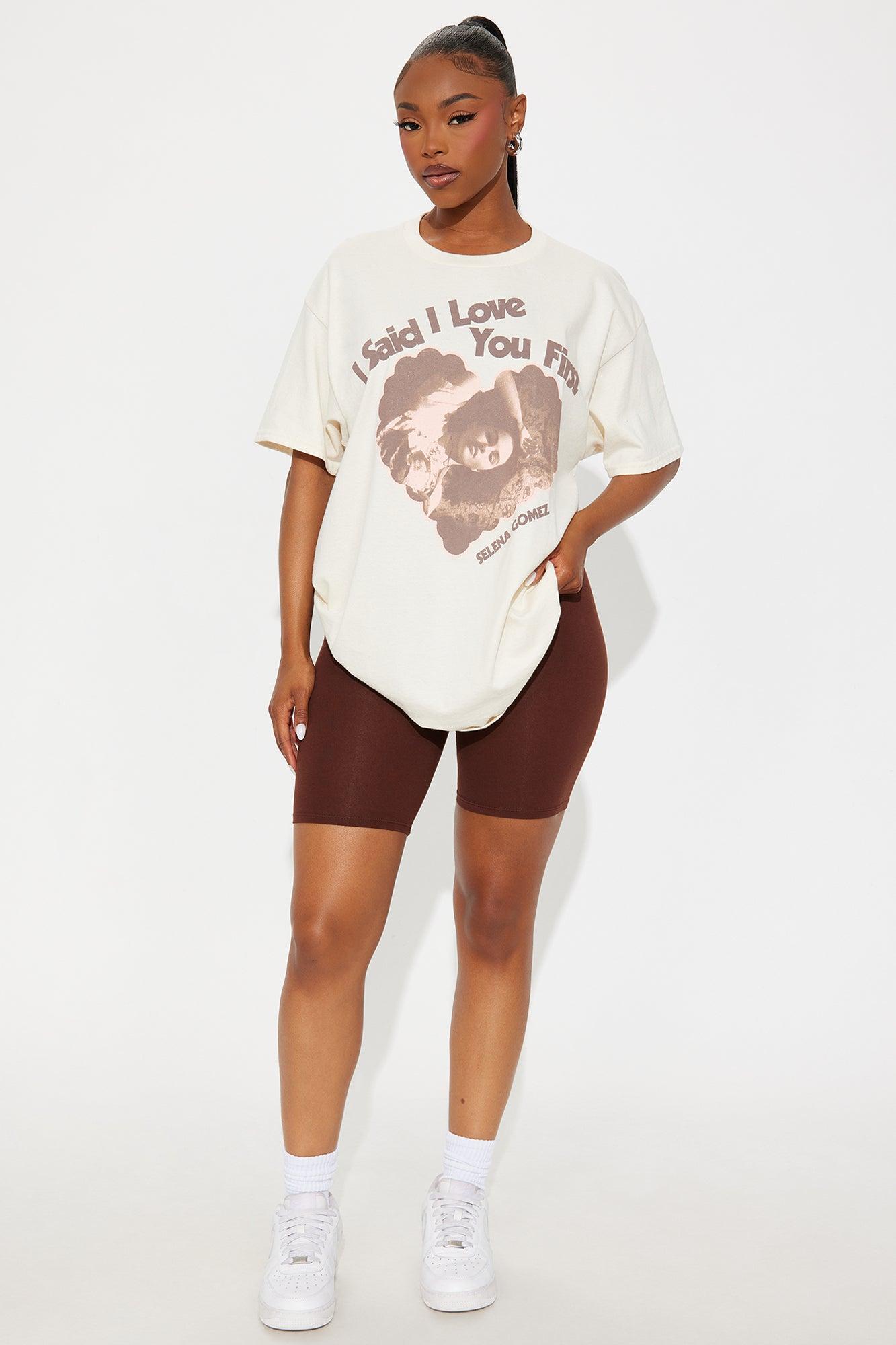 Selena Gomez Oversized Tee - Natural Female Product Image