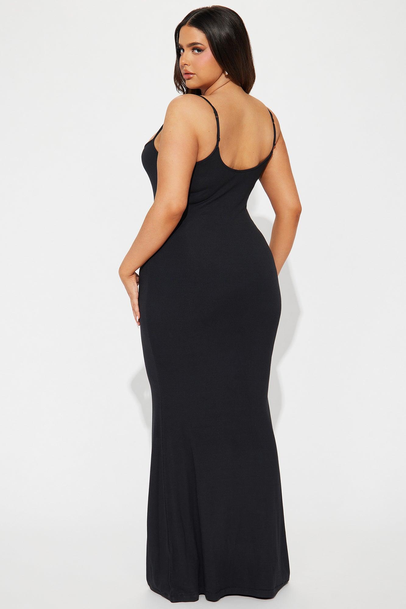 Madelyn Micro Ribbed Maxi Dress - Black Product Image