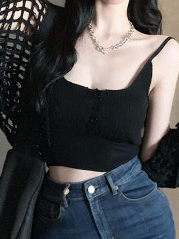 Open Front Hollow Out Crochet Knit Crop Top Product Image