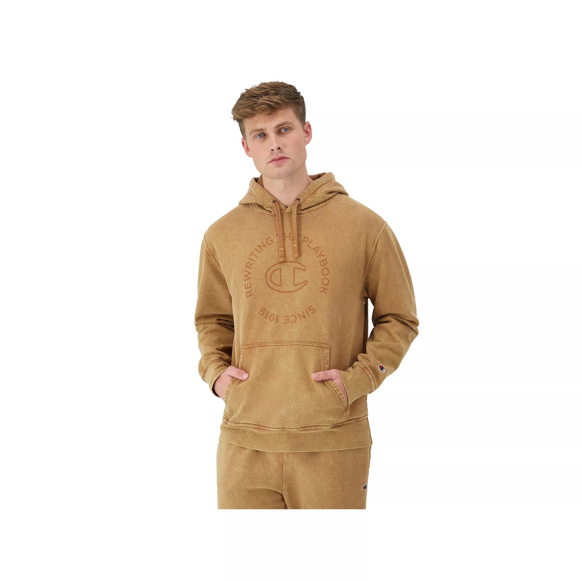 Men's Champion® Mineral Dye Graphic Hoodie, Size: Large, Black Product Image