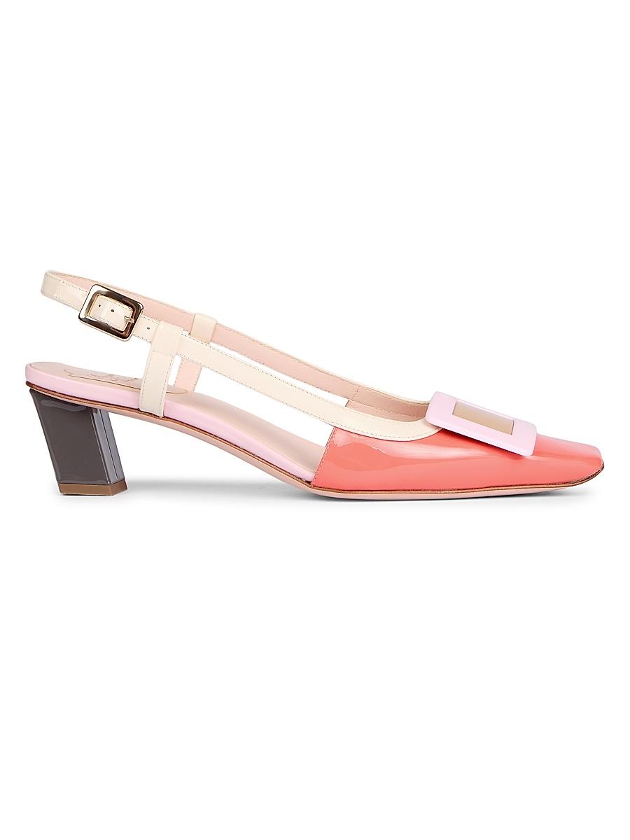 Womens Belle 45MM Colorblocked Patent Leather Pumps Product Image