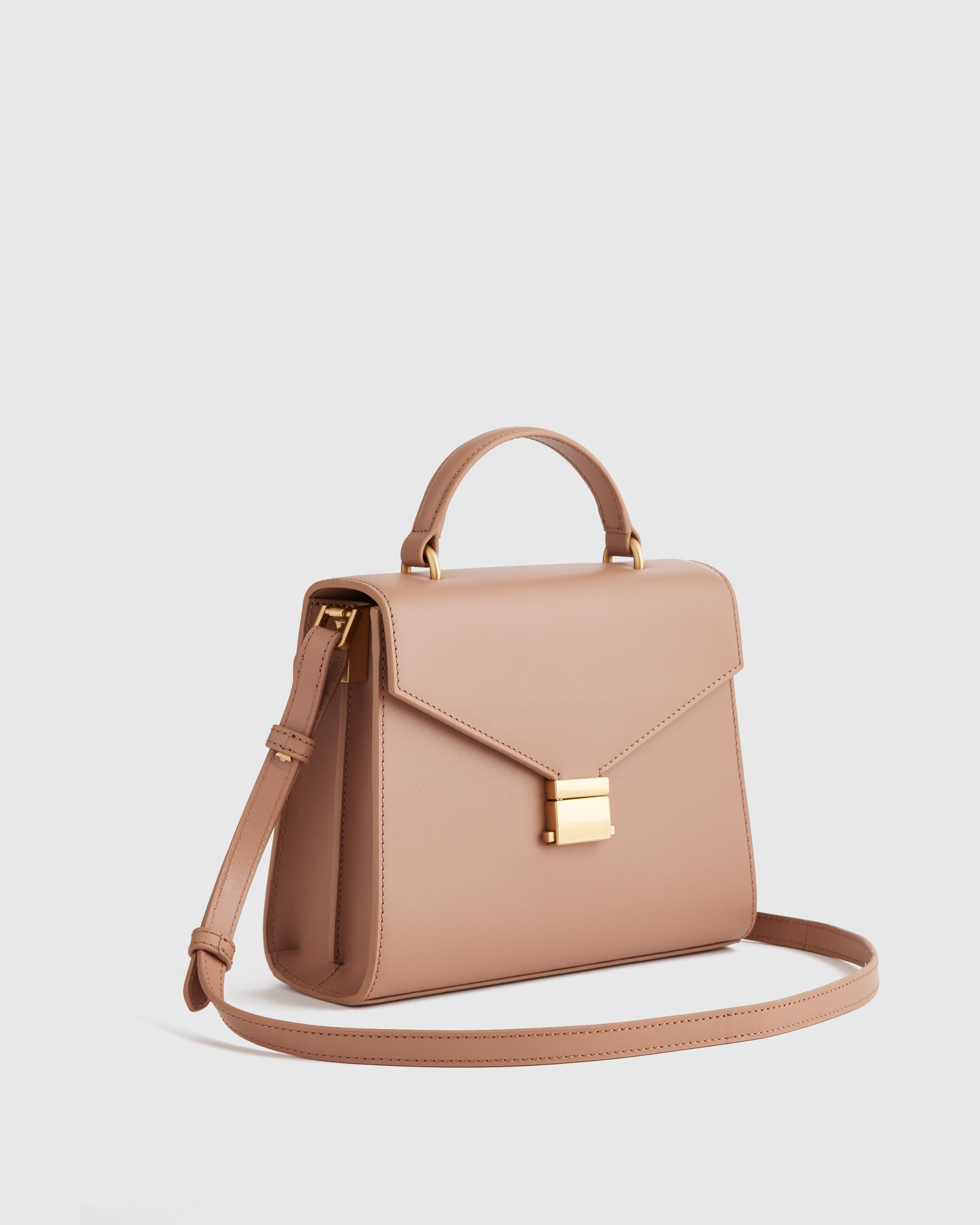 Quince | Women's Italian Leather Top Handle Crossbody Satchel Product Image