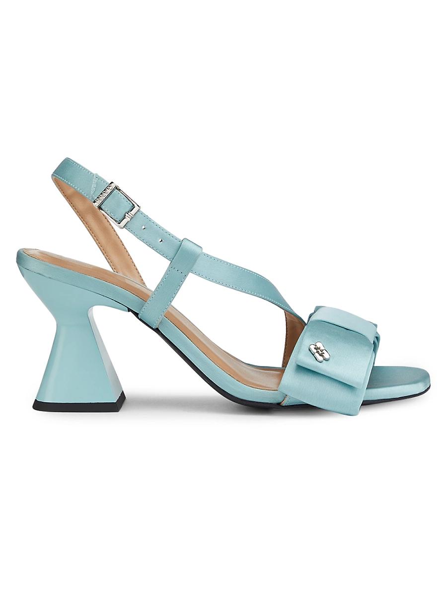 Womens Big Bow 75MM Satin Sandals Product Image