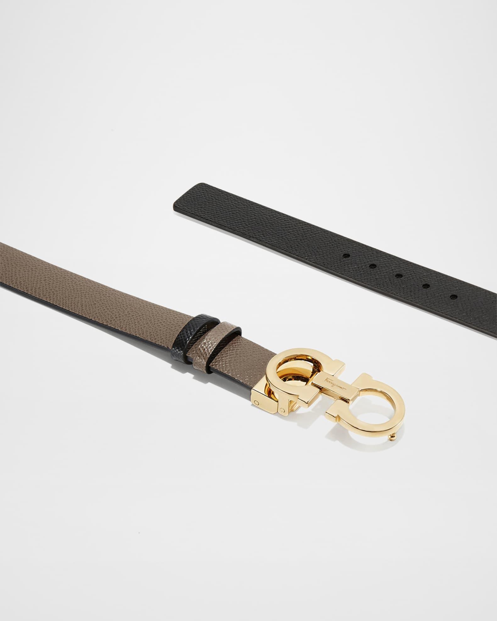 Gancini-Buckle Reversible Leather Belt Product Image