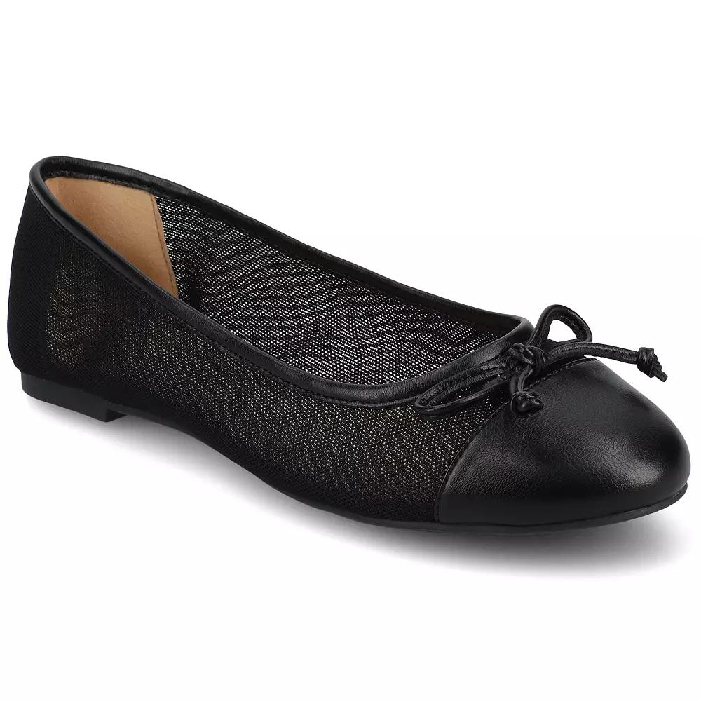 Journee Kaiah Medium and Wide Width Women's Ballet Cap Toe Slip-On Dress Flats,  Product Image