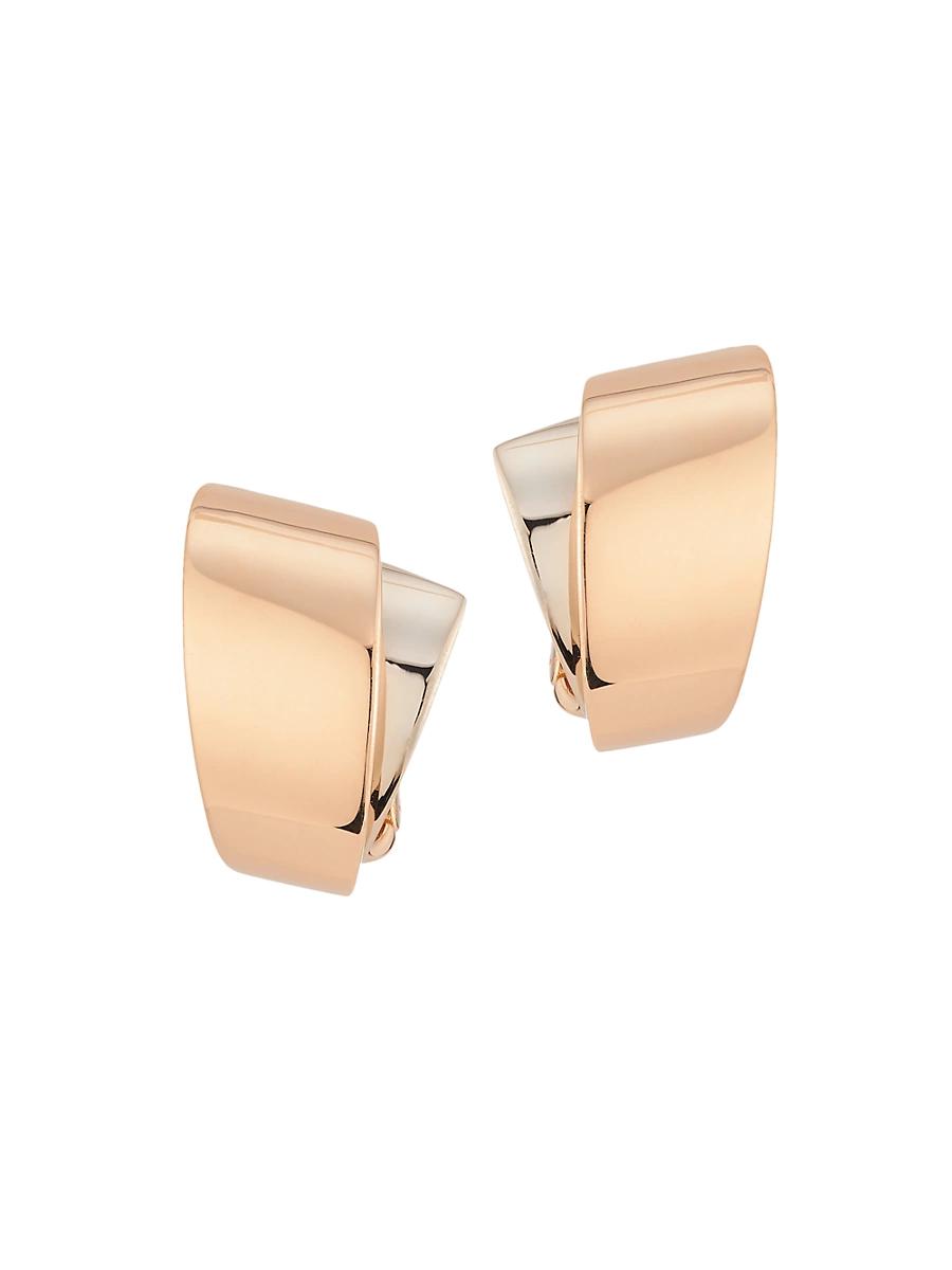 Womens Tourbillon Two-Tone 18K Gold Earclips Product Image