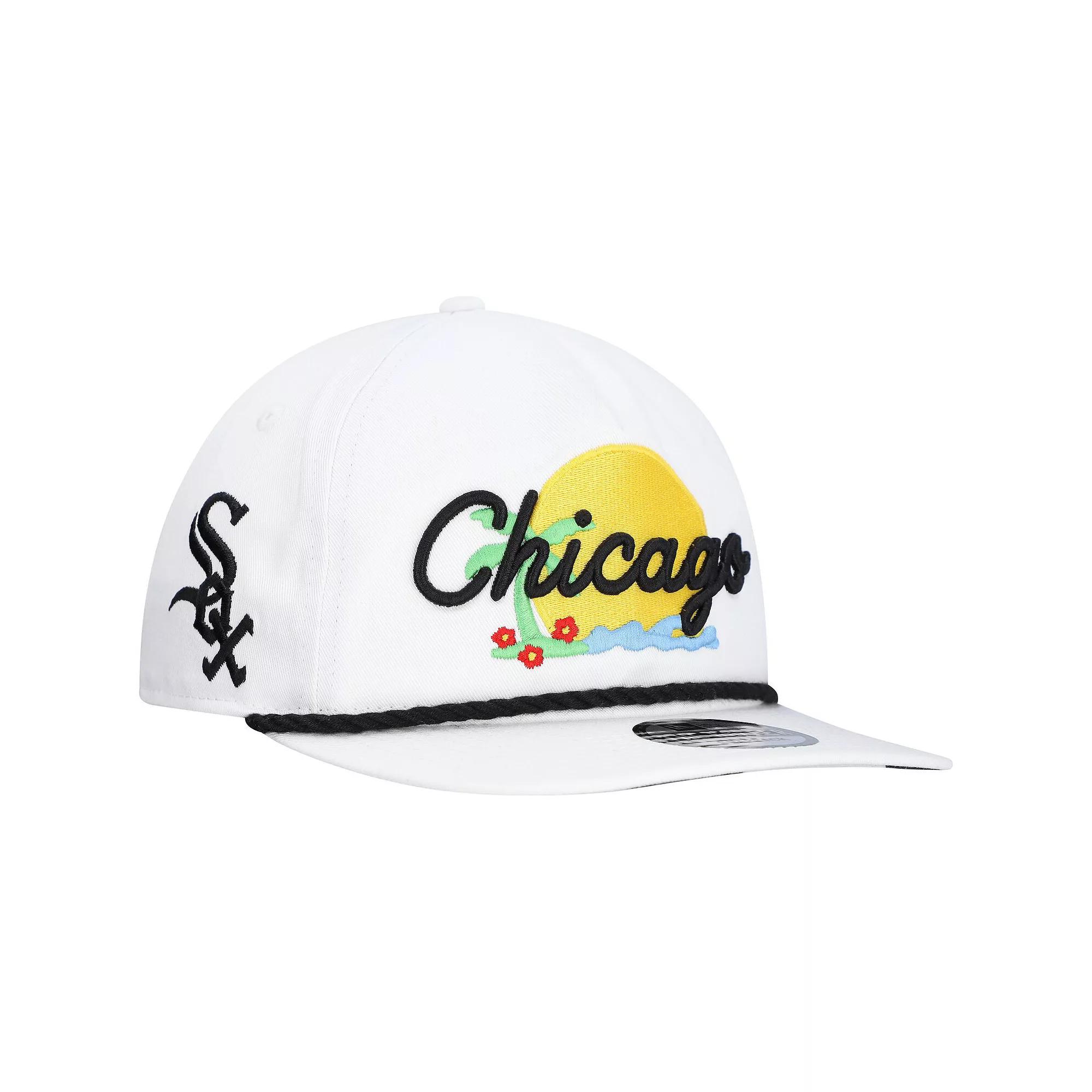 Men's New Era White Chicago White Sox Paradise Golfer Adjustable Hat Product Image