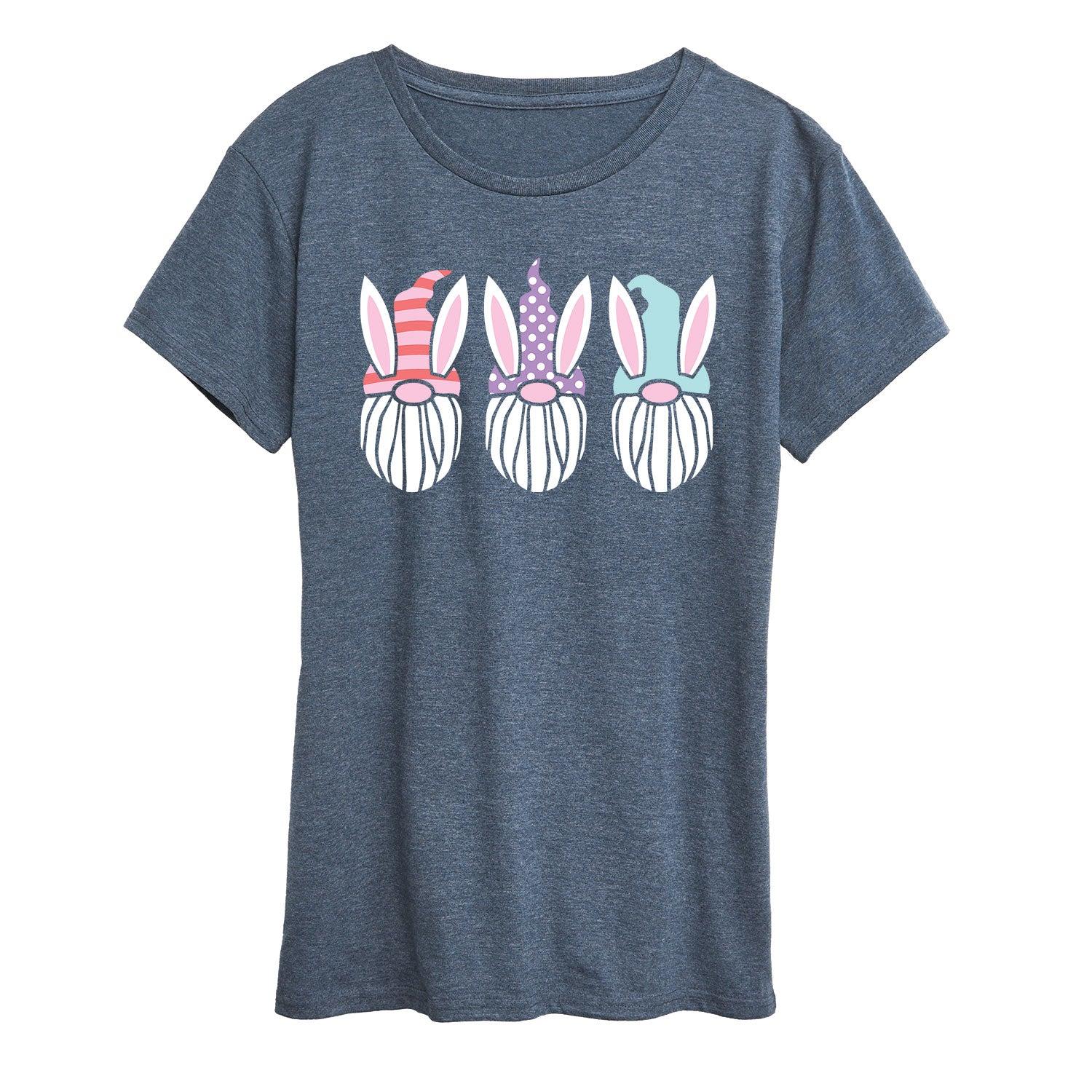 Women's Easter Gnome Faces Graphic Tee,  Product Image