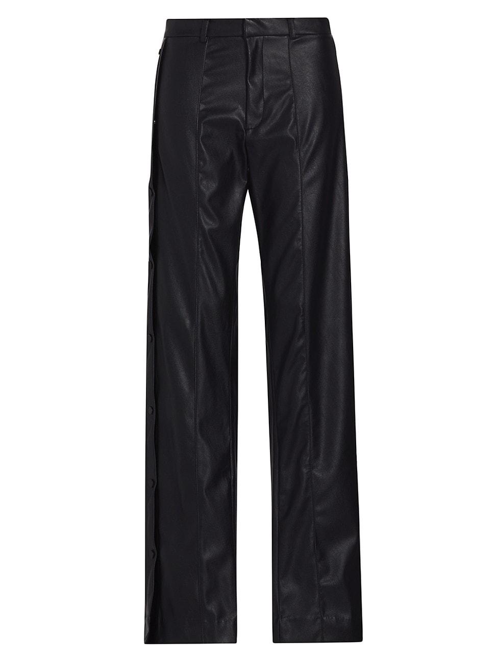 Womens Julia Vegan Leather Split-Hem Pants Product Image